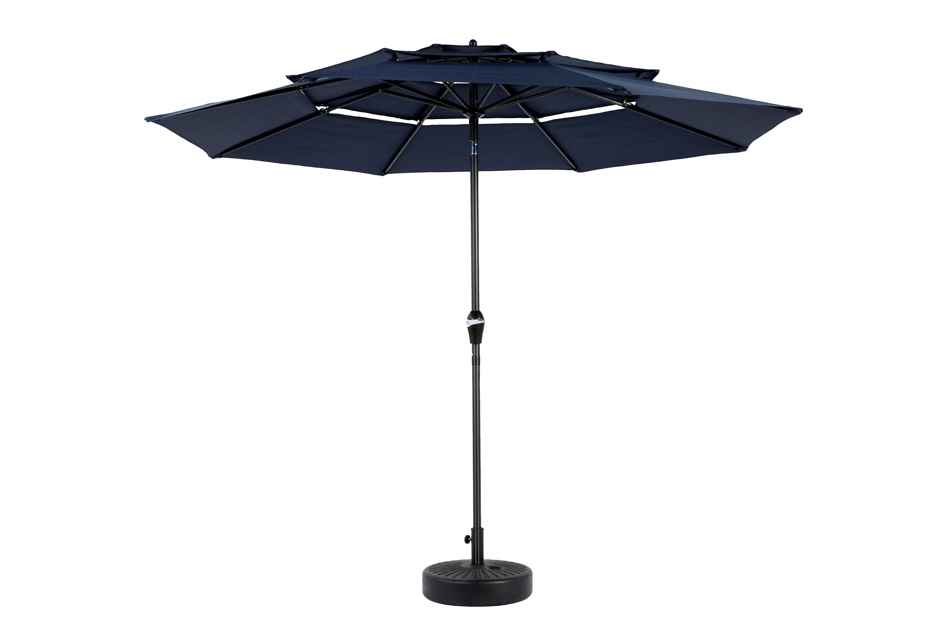 10ft 3-Tier Aluminium Patio Umbrella with Auto-Tilt (No Base)