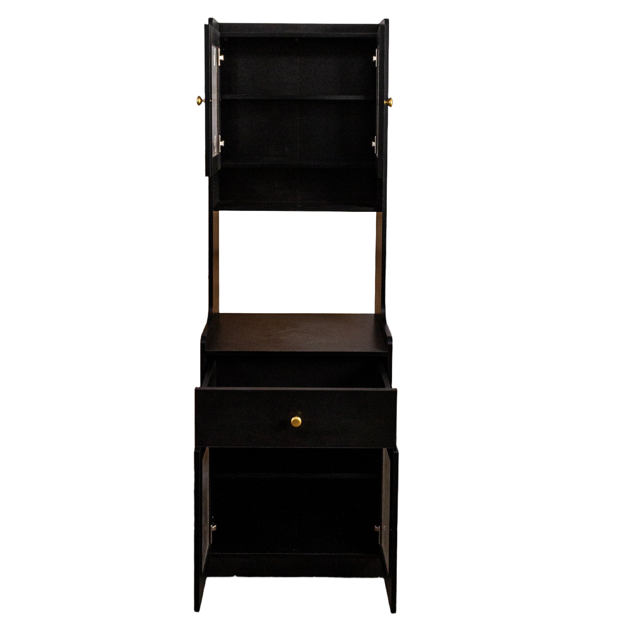 Farmhouse Kitchen Hutch Buffet Cabinet with Microwave Stand