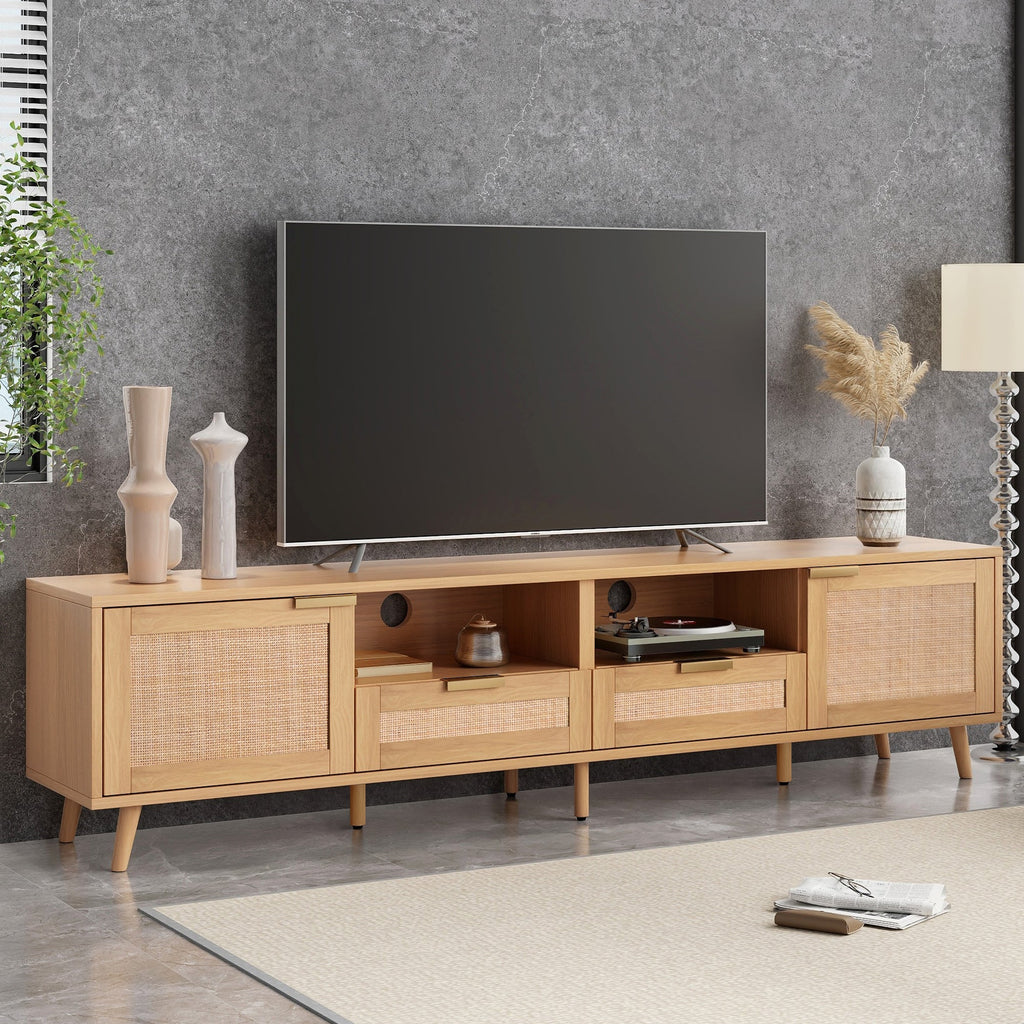 Modern Rattan TV Stand for TVs