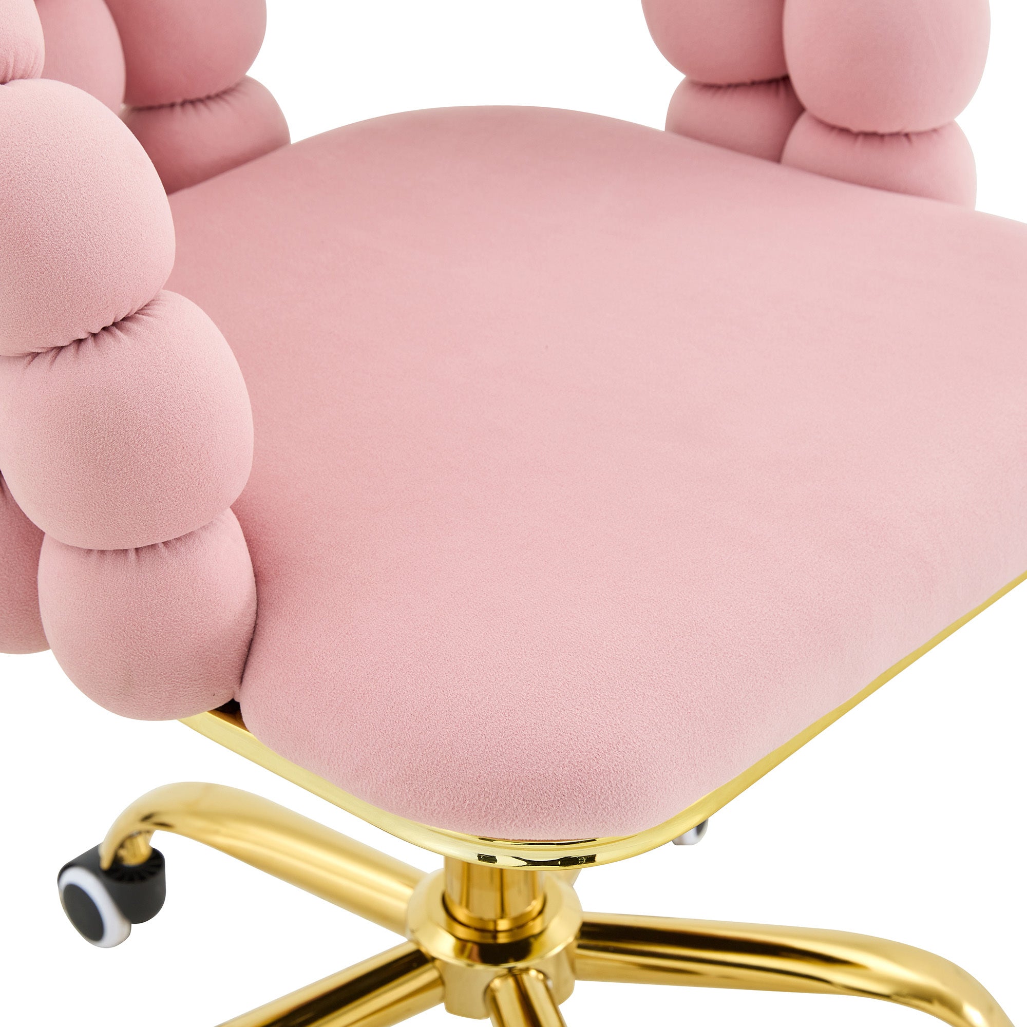 Coloful Modern Velvet Adjustable Swivel Desk Chair with Bubble Back