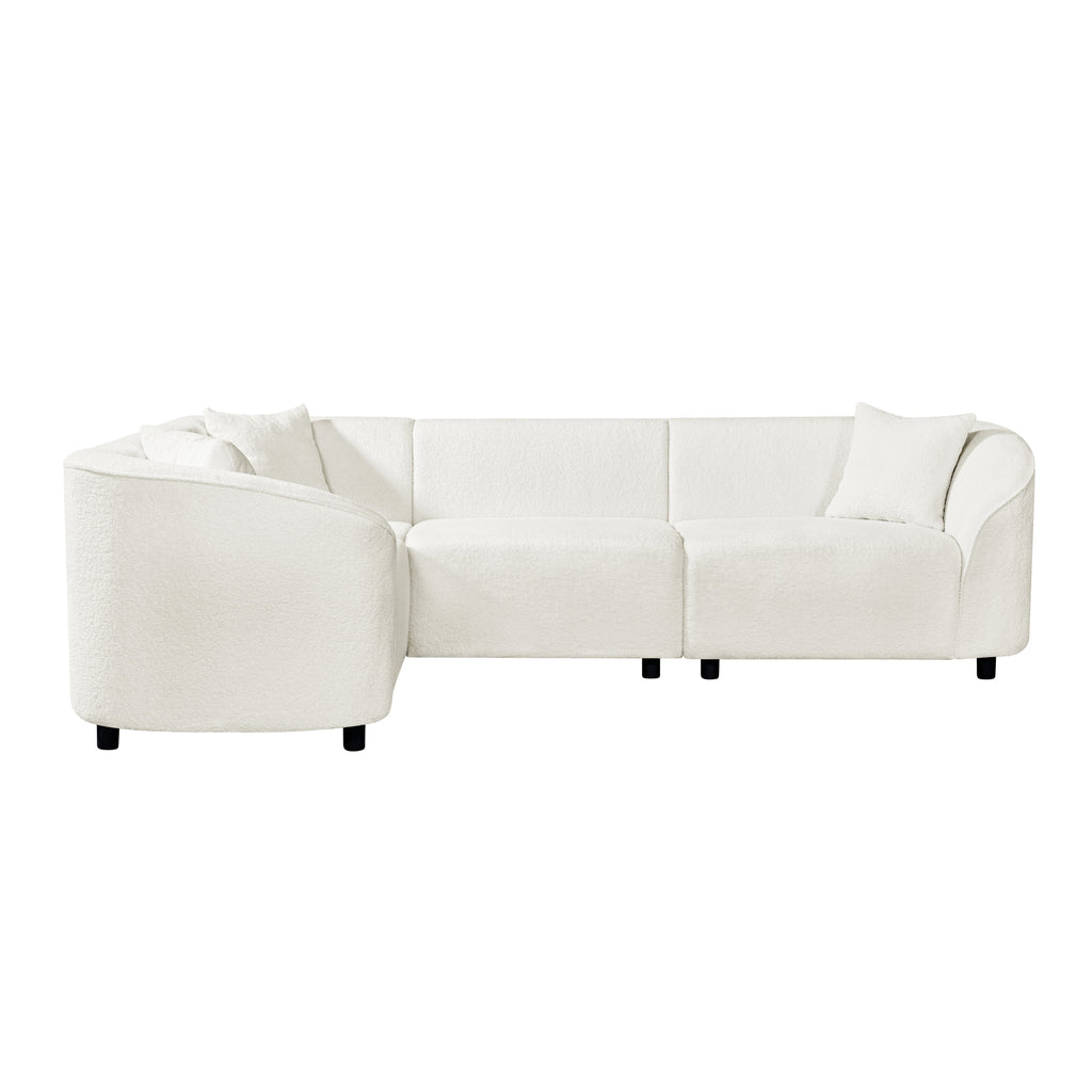 104' L-Shaped Curved Contemporary Sectional Sofa