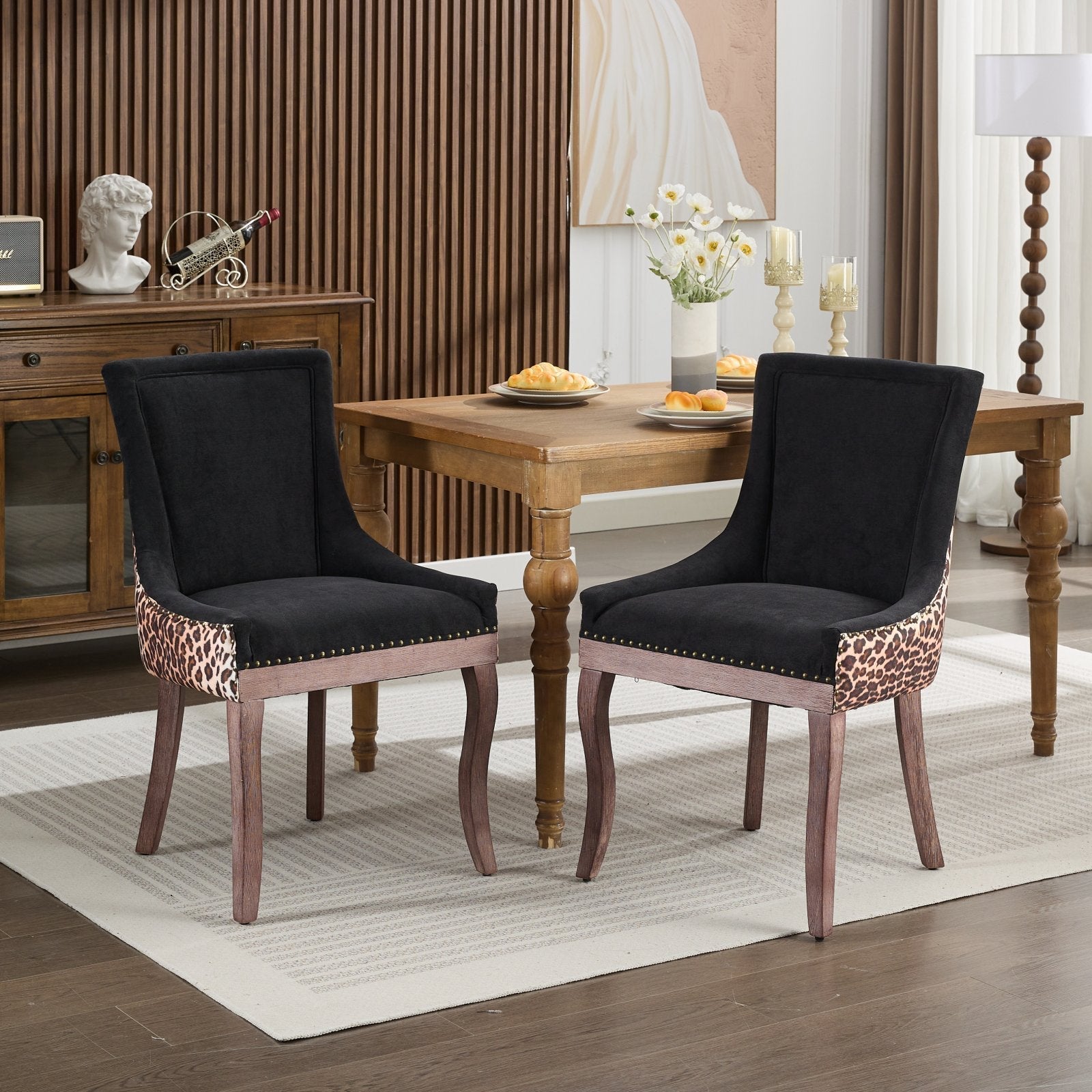 Ultra Side Thickened Fabric Dining Chair (Set of 2)