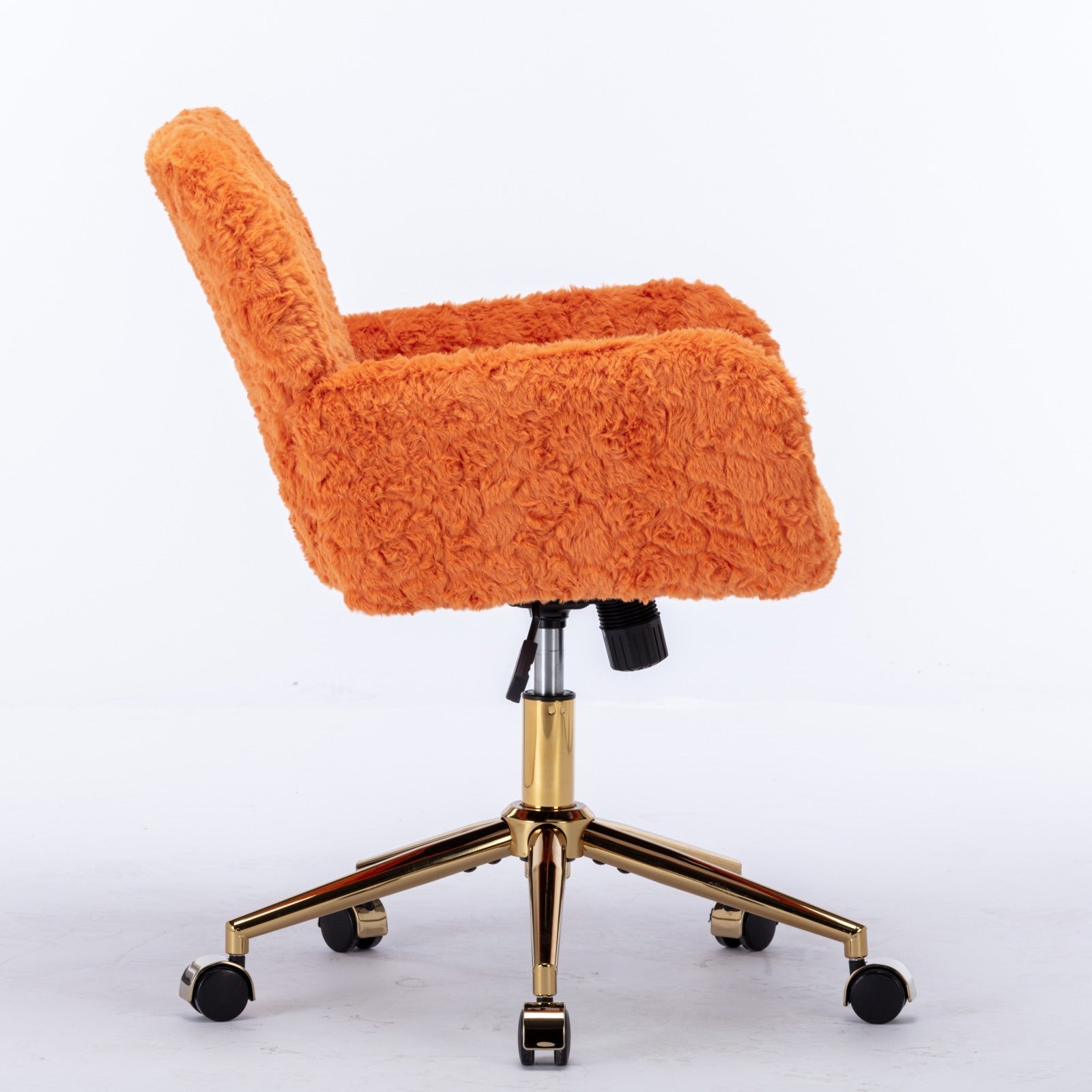 Violet Velve Home Office Chair with Golden Metal Base