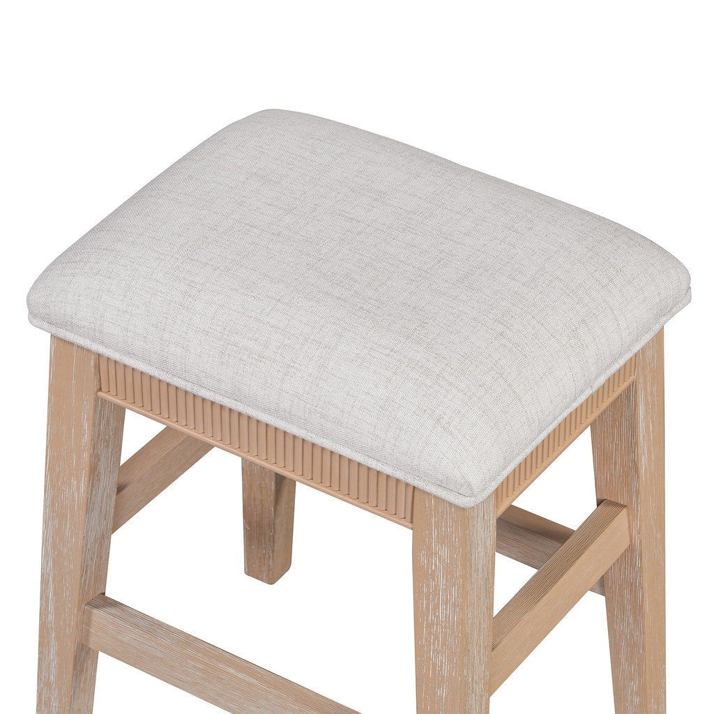 Retro Kitchen Table and Chairs Set with 3 Storage Drawers