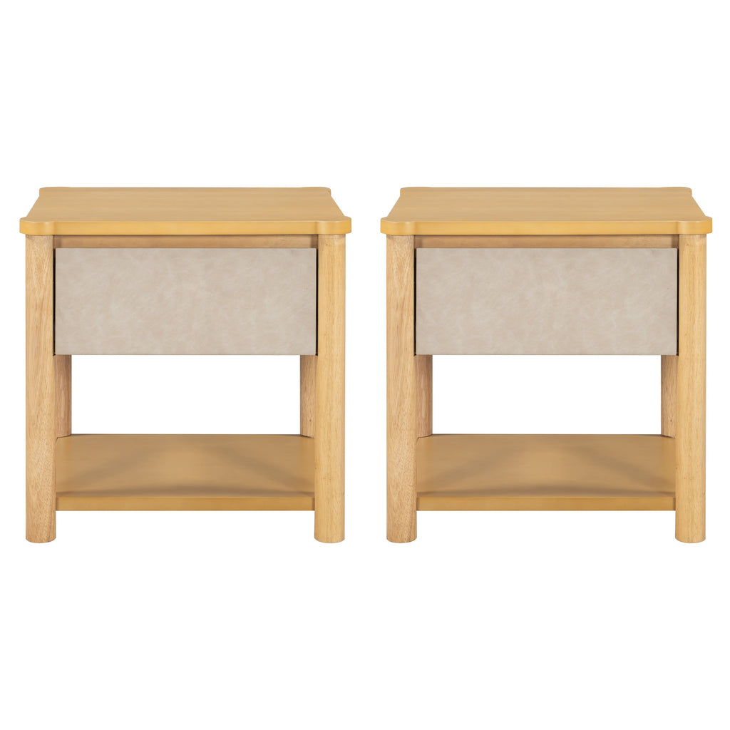 Modern Queen Bed Frame Set with 2 Nightstands