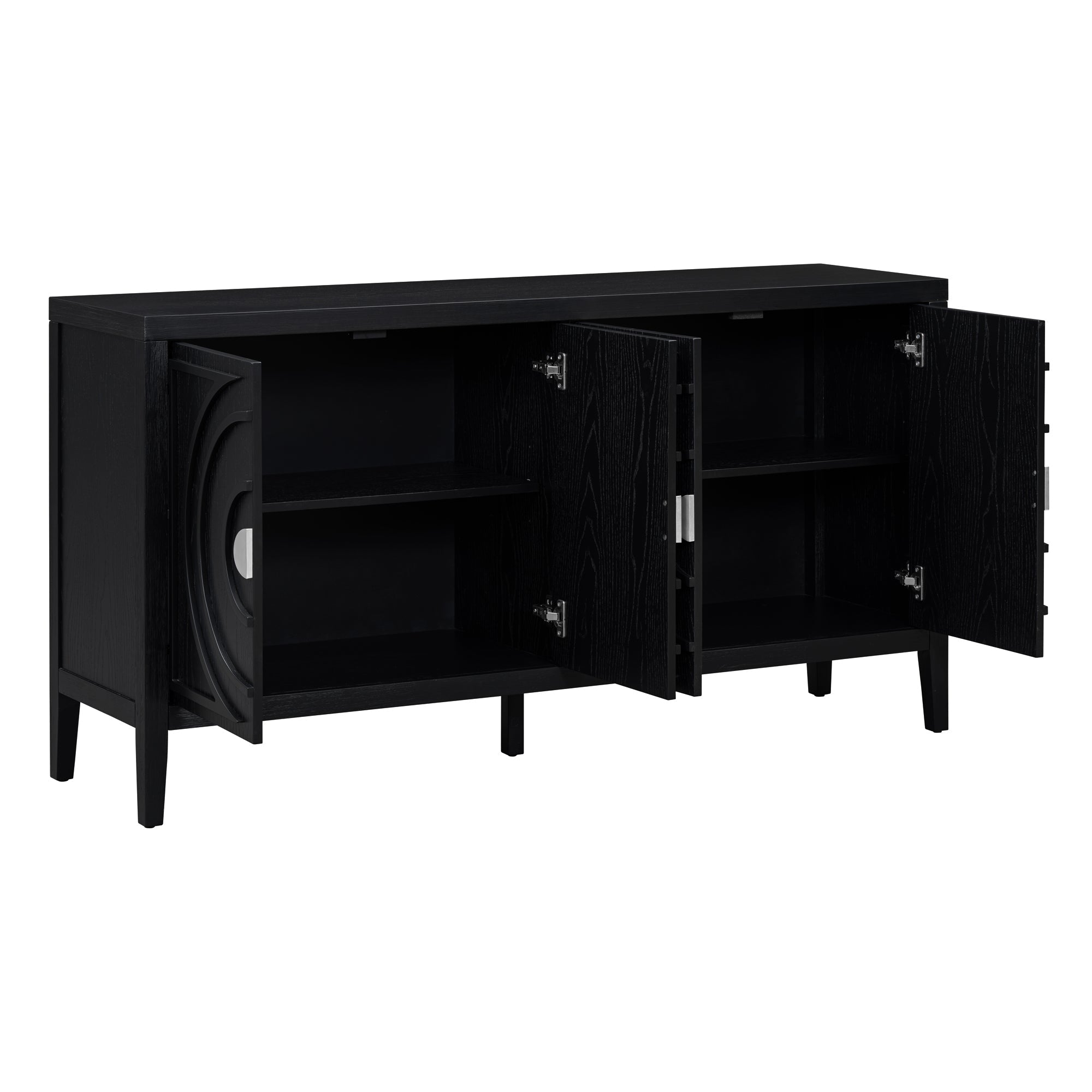 60" Circular Groove Design Sideboard Door for Living Room
