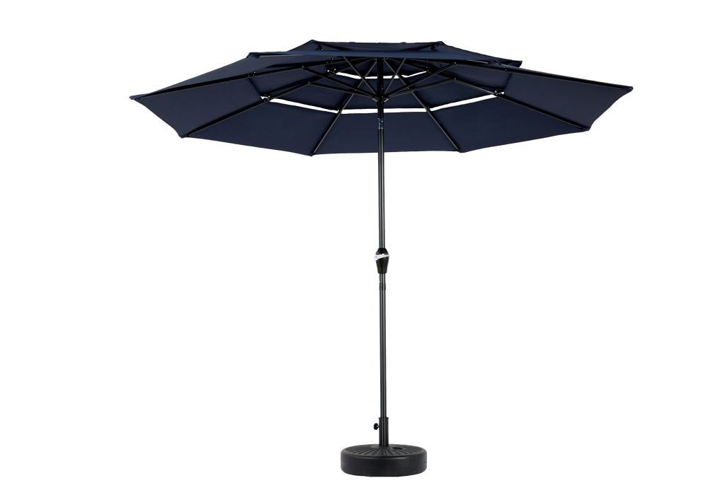 10ft 3-Tier Aluminium Patio Umbrella with Auto-Tilt (No Base)