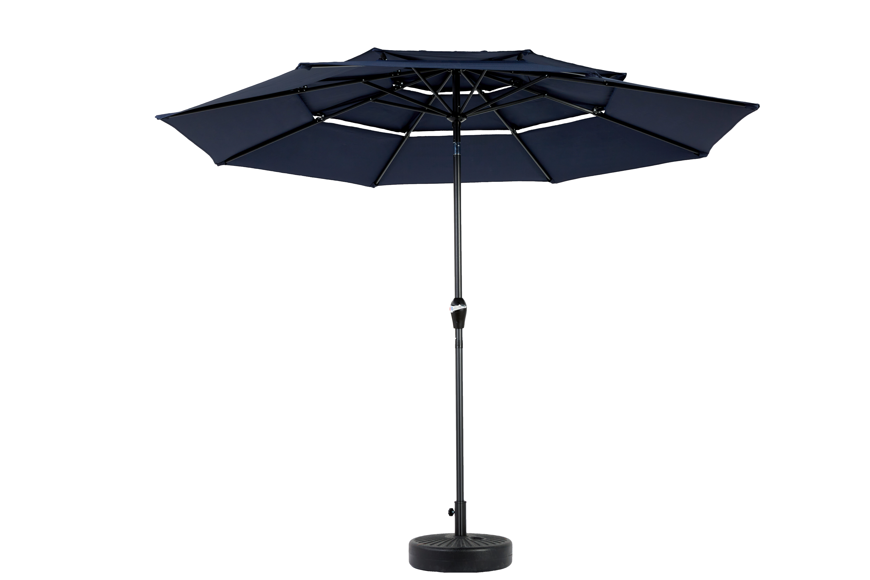 10ft 3-Tier Aluminium Patio Umbrella with Auto-Tilt (No Base)