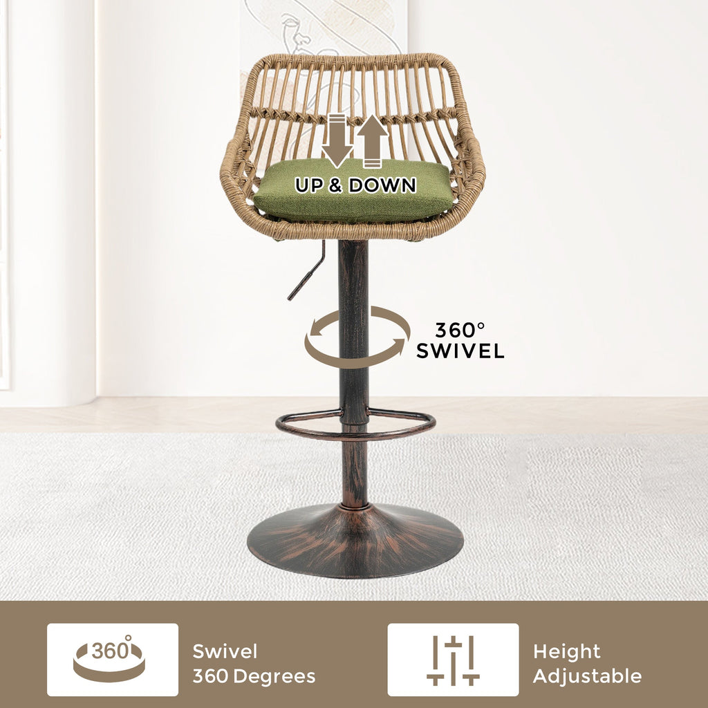 Modern Swivel Bar Stools (Set of 2)