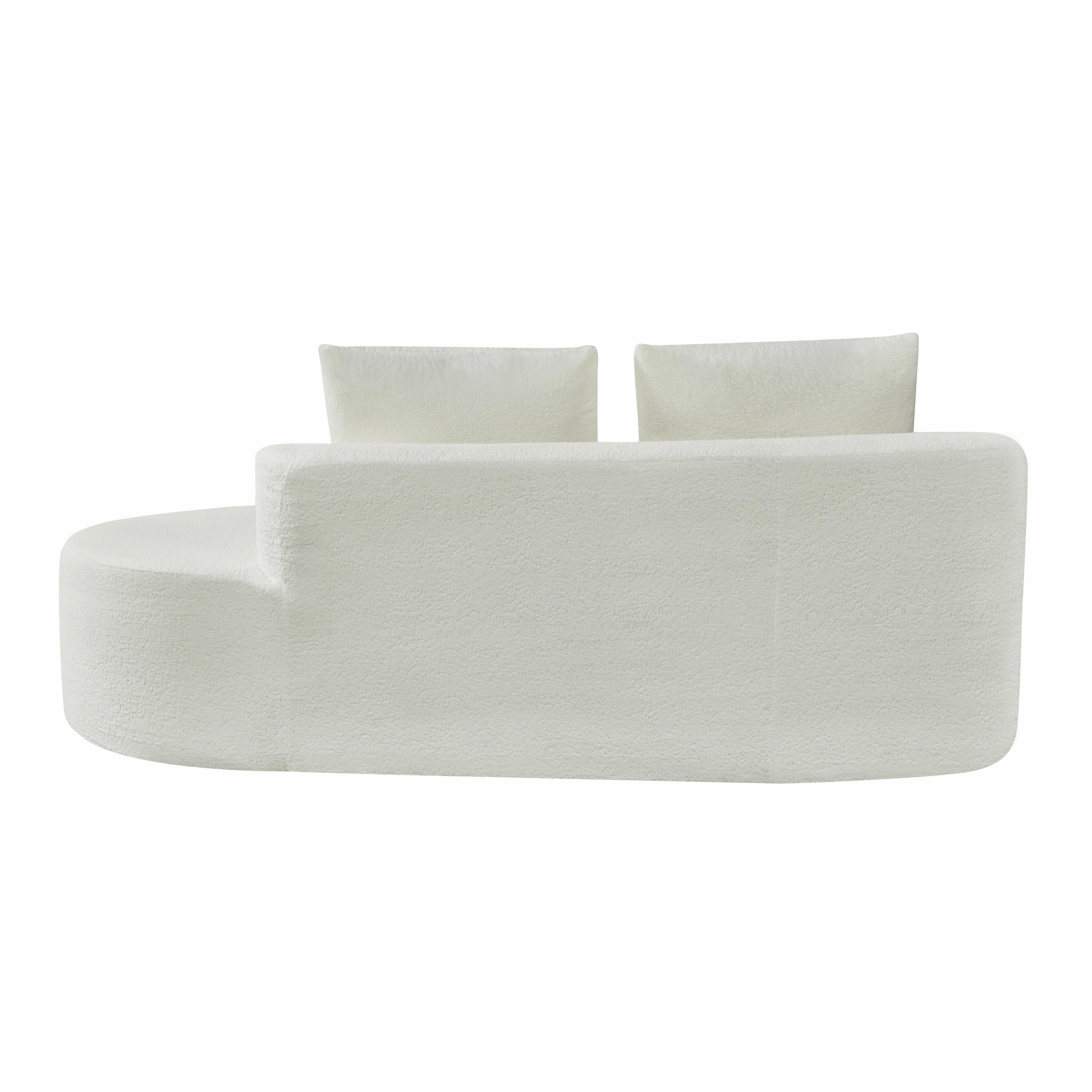 116' Modern Curved Sectional Sofa for Living Room