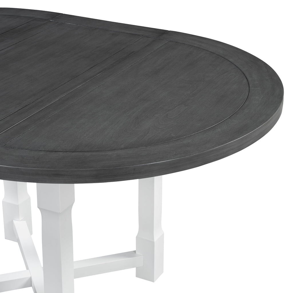 5-Piece Extendable Dining Table Set with Removable Leaf
