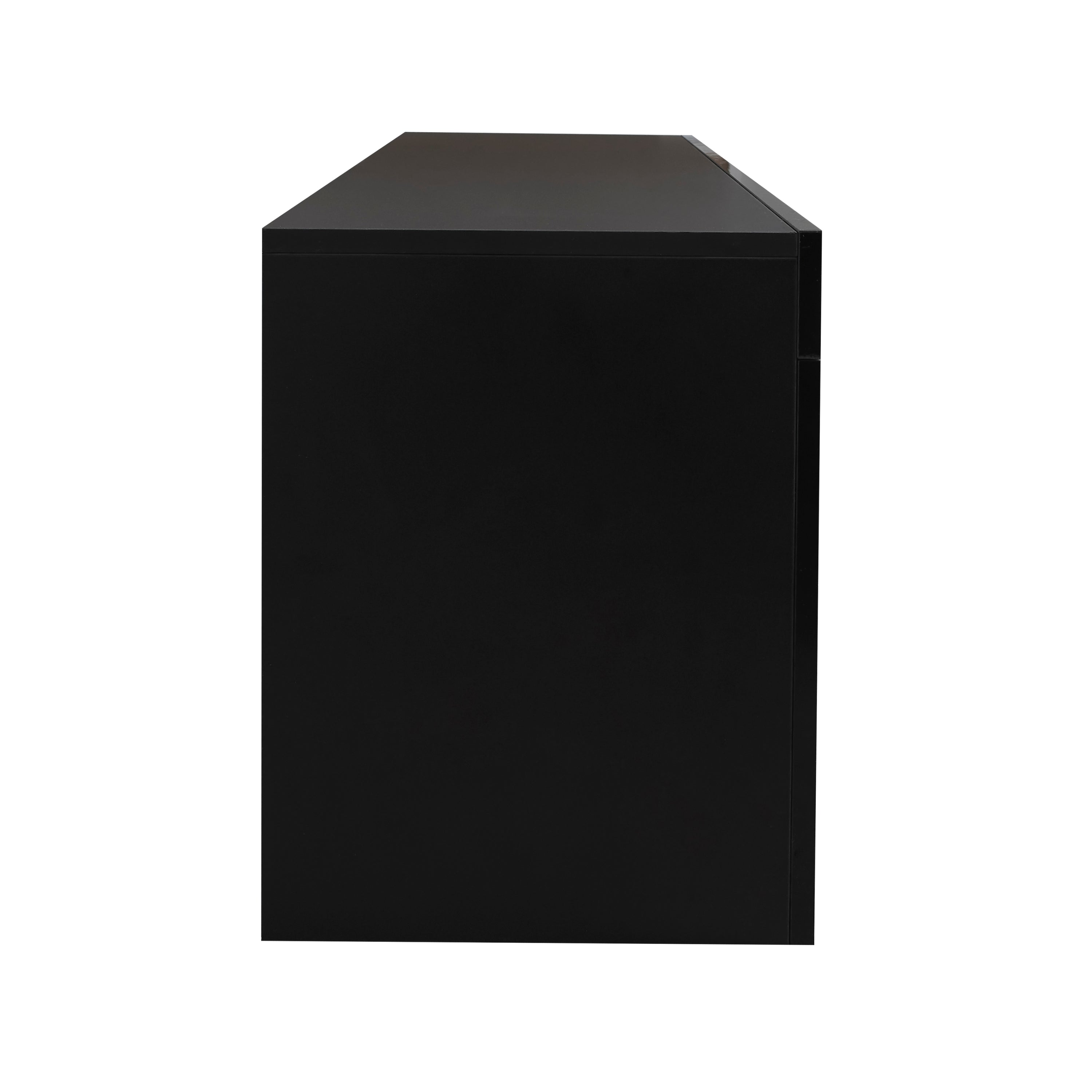 51" Black TV Stand with LED RGB Lights