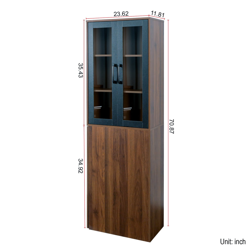 70.87'H Modern Display Storage Cabinet