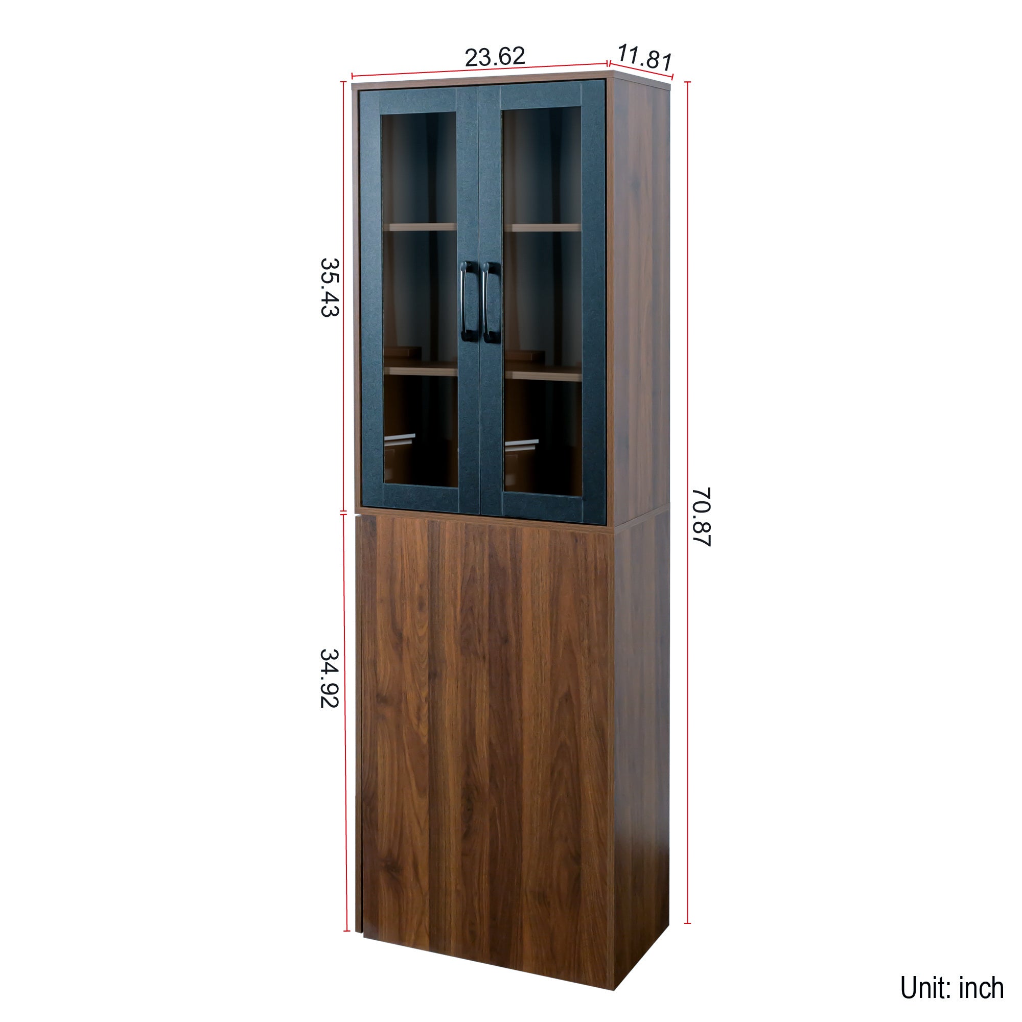 70.87'H Modern Display Storage Cabinet