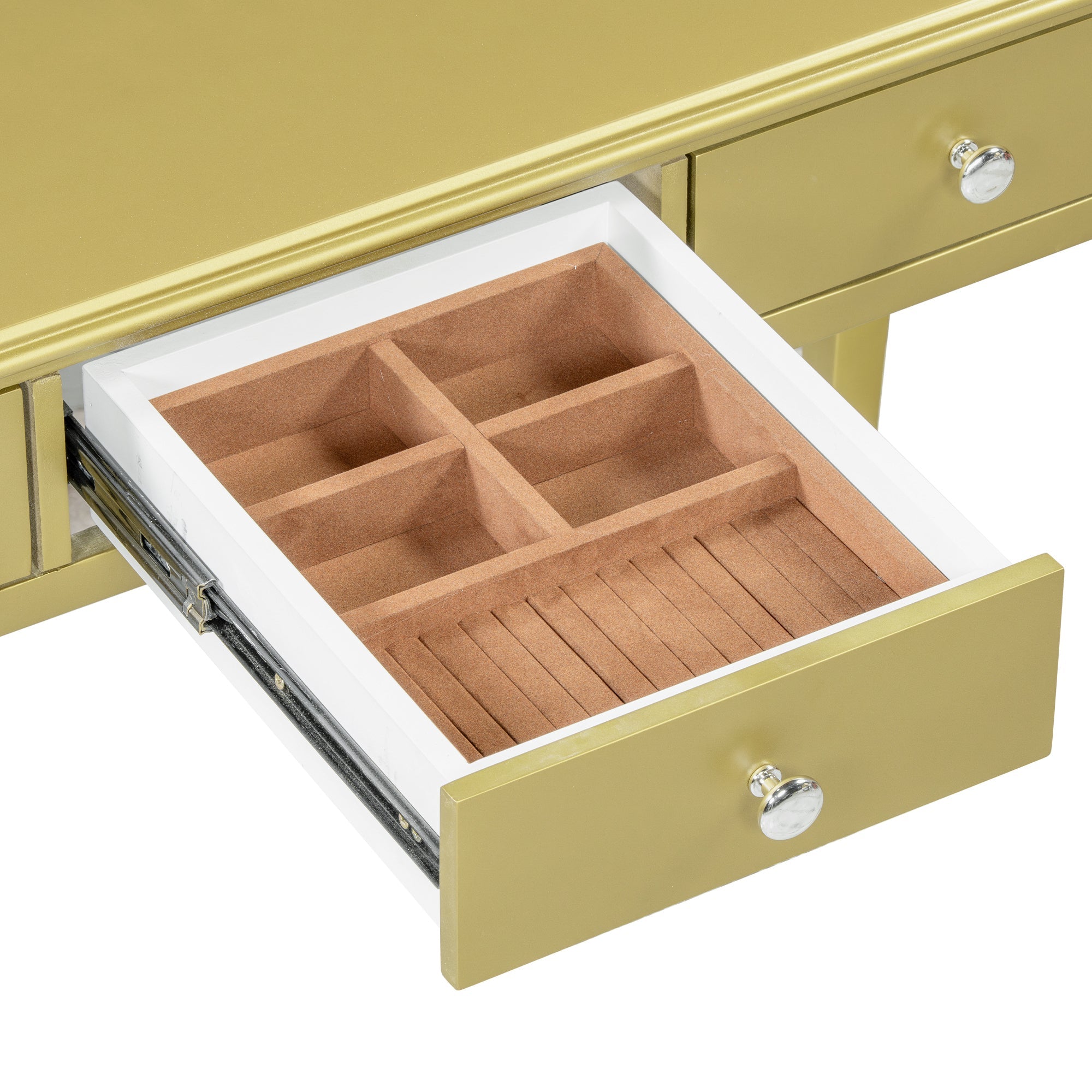 Luxury Makeup Vanity Desk with Oval Mirror