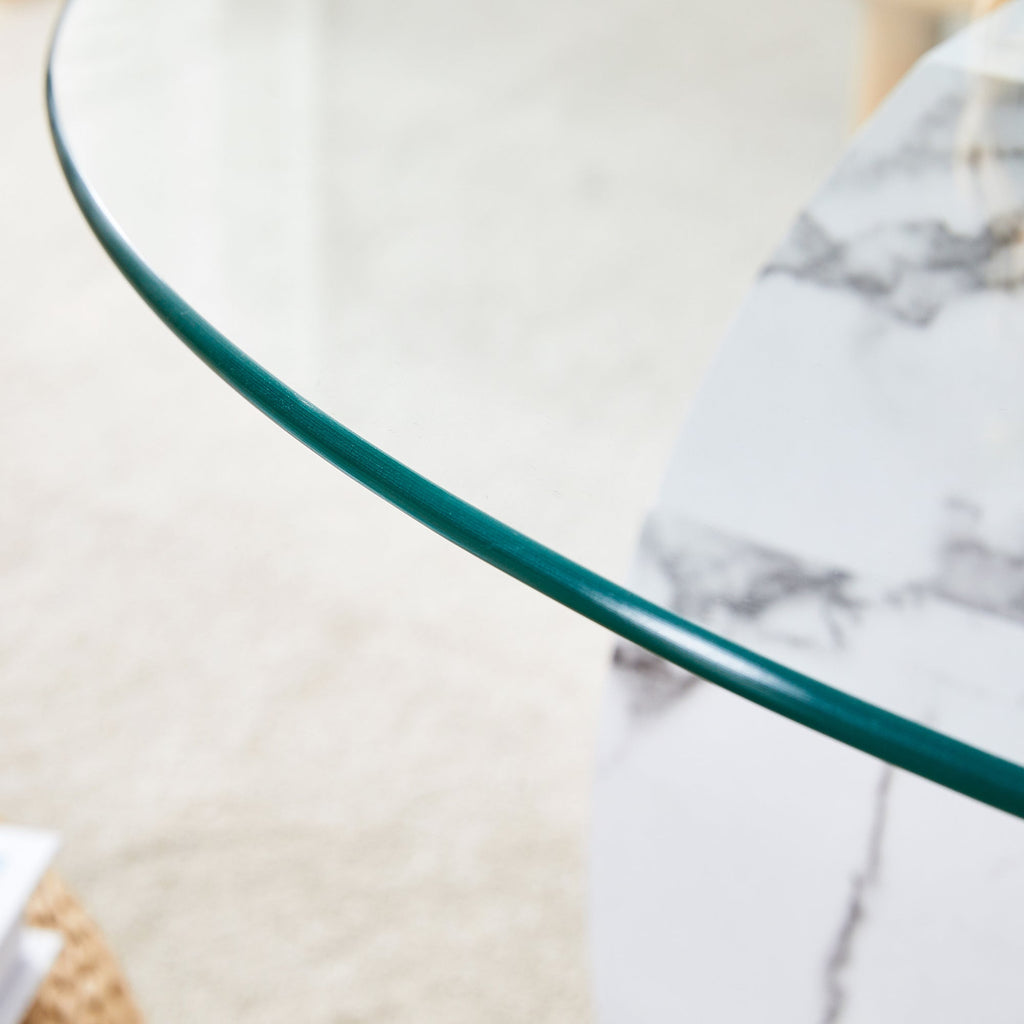 Contemporary Artistic Double Layer Coffee Table