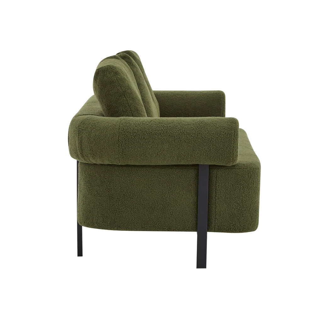 78' Modern Upholstered Sofa with 3 Plush Pillows
