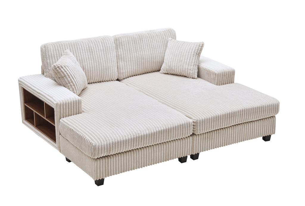 Convertible Sleeper Sectional Sofa with Storage