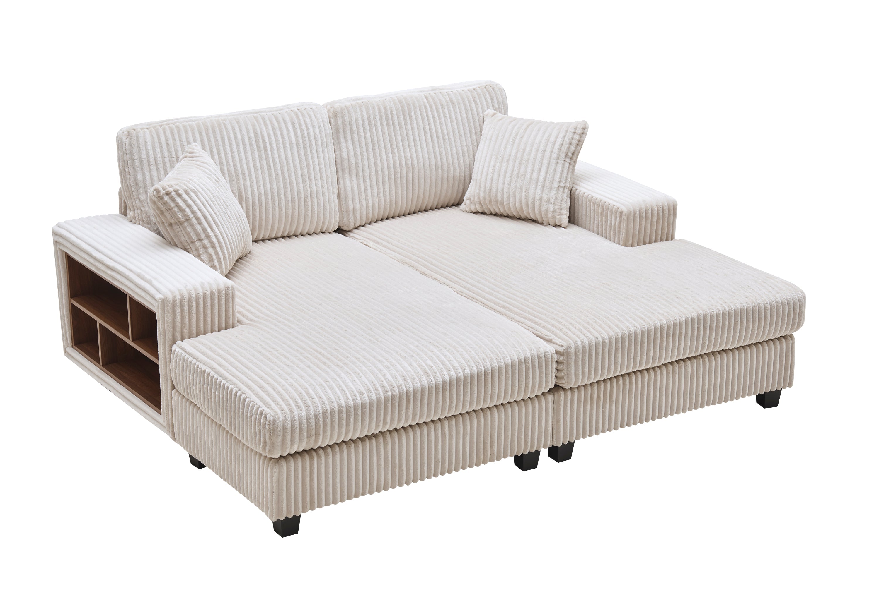 Convertible Sleeper Sectional Sofa with Storage