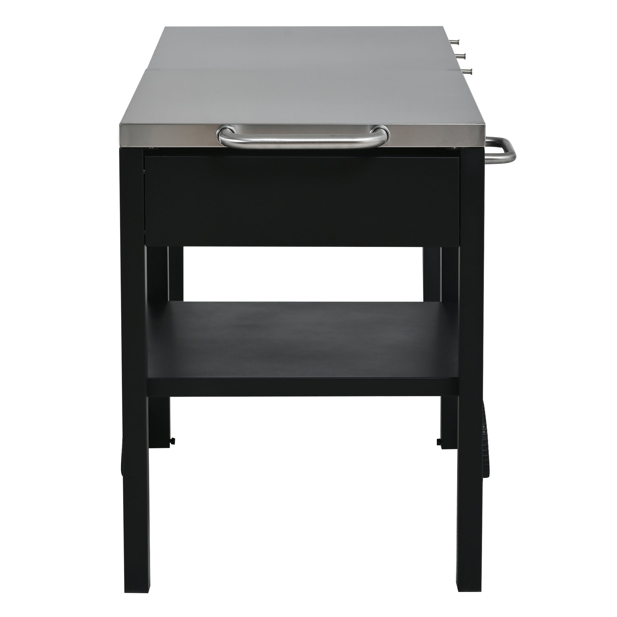 Foldable BBQ cart with storage, portable for backyard & patio cooking