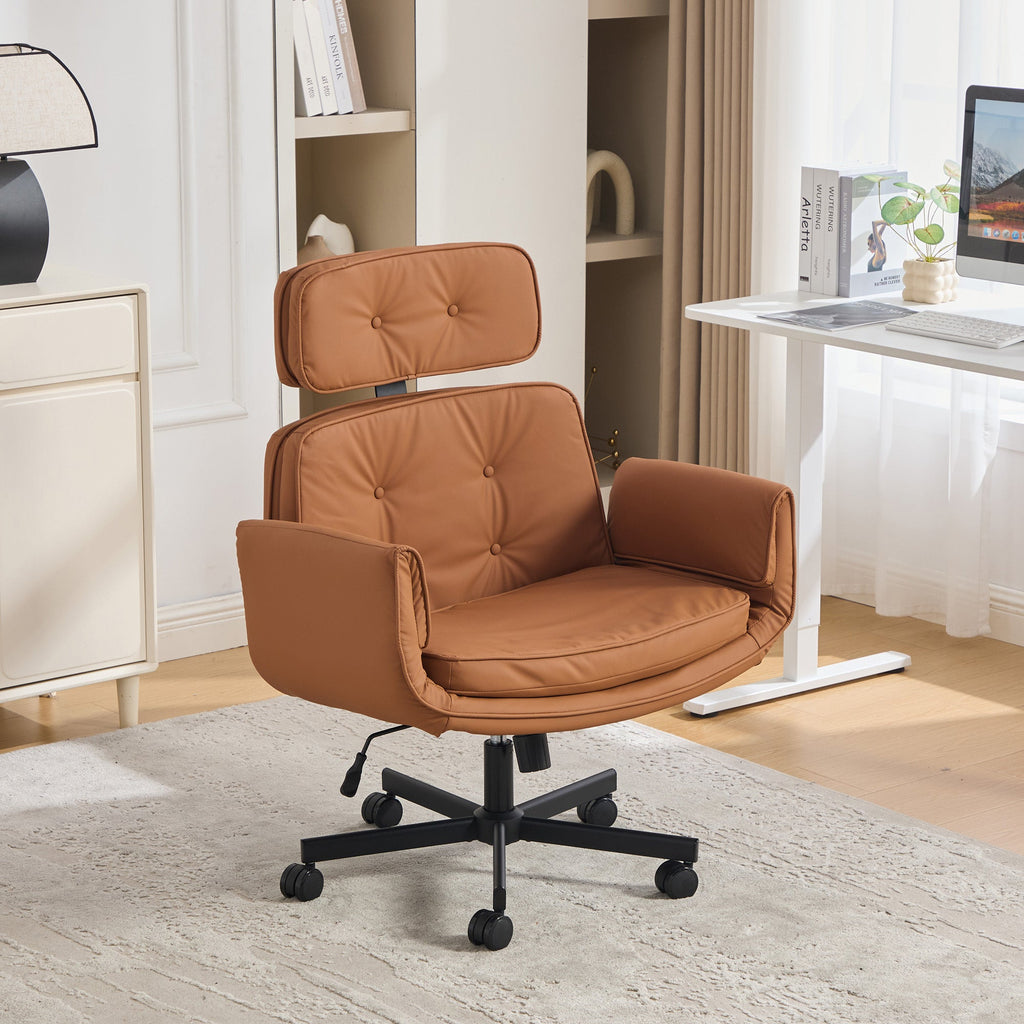 Pet Friendly Criss Cross Chair Swivel Task Office Chairs with Wide Seat