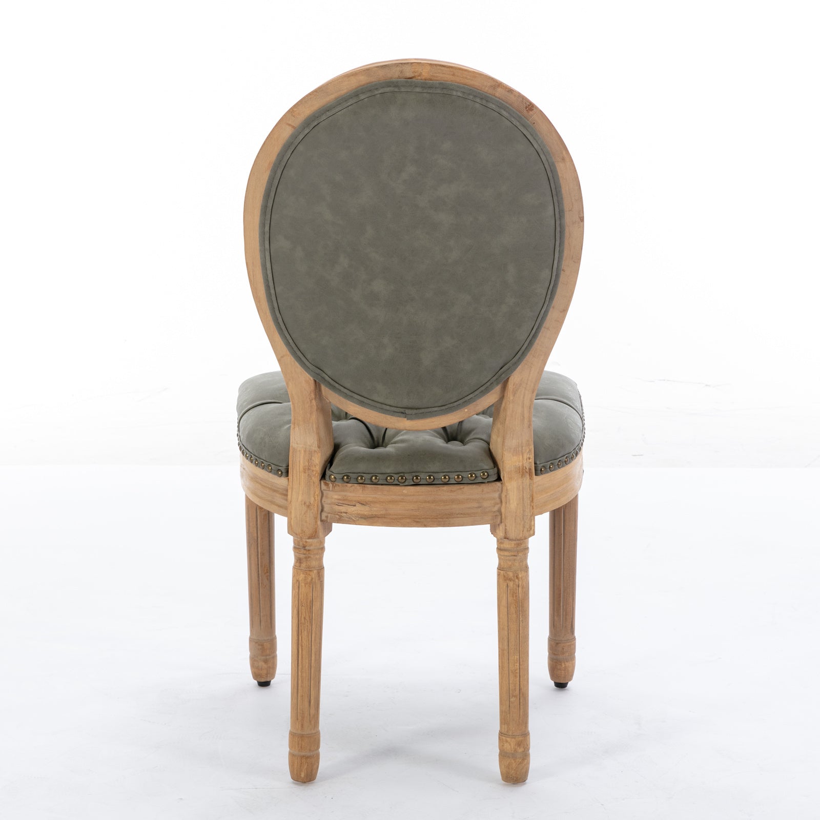 French Style Antique Painting PU Dining Chairs (Set of 2)