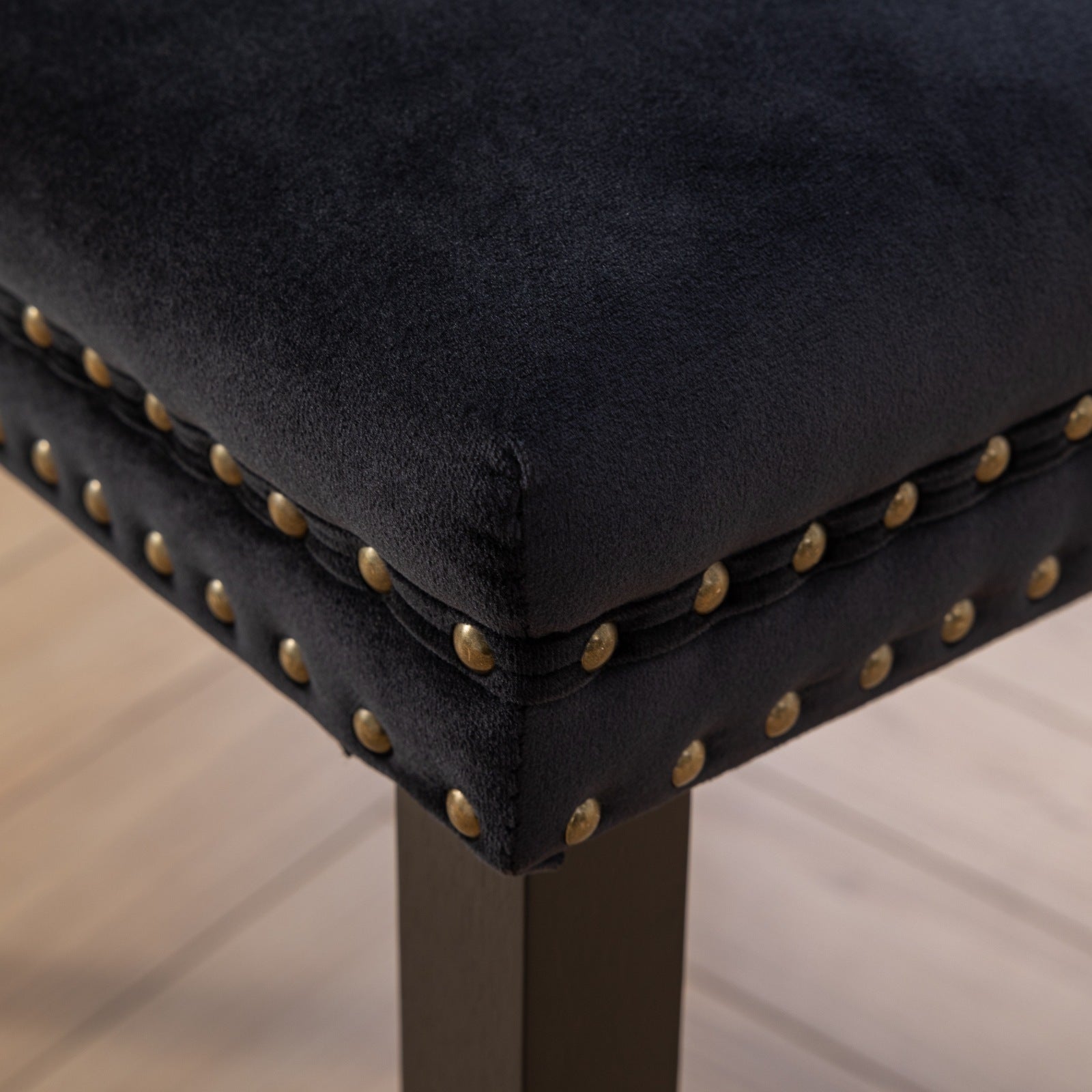Modern High-end Tufted Solid Wood Velvet Dining Chair(Set of 2)
