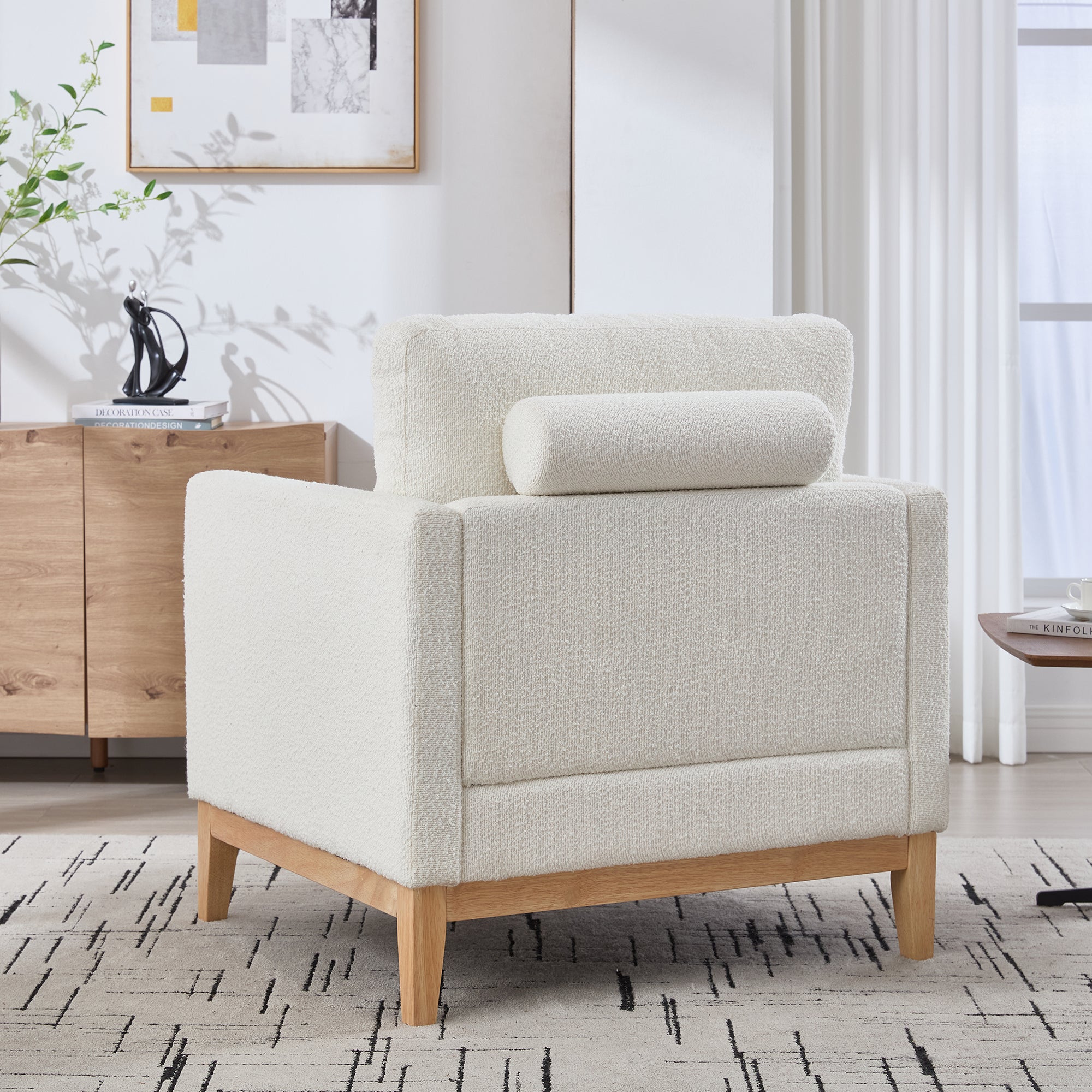 35.4' Wide Modern Farmhouse Performance Accent Sofa Chair