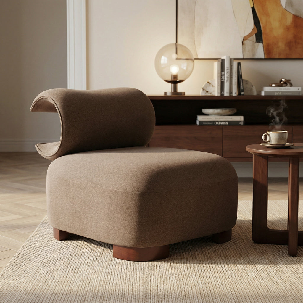 Pet-Friendly Modern Polyester Accent Chair for Living Room