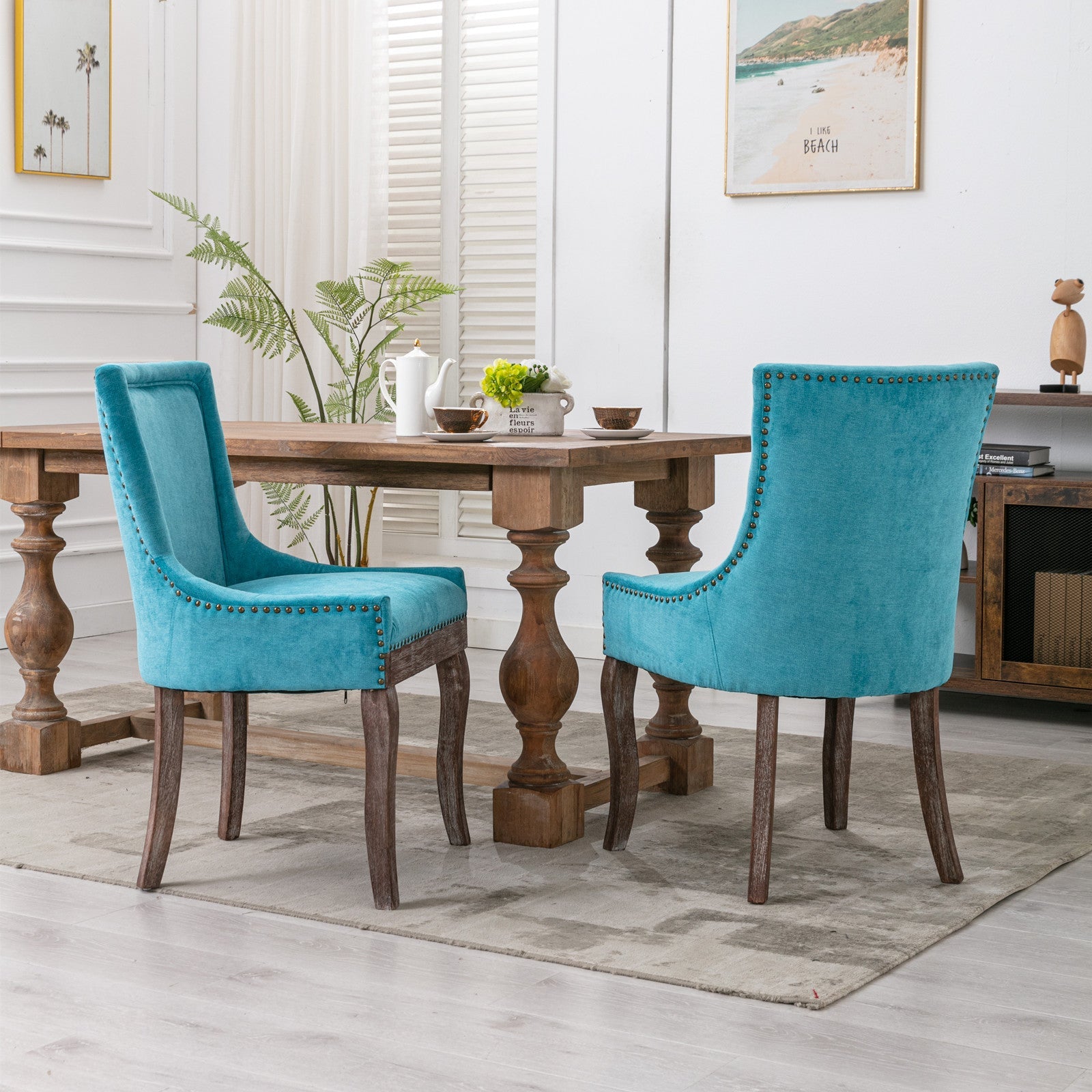 Ultra Side Thickened Fabric Dining Chair (Set of 2)