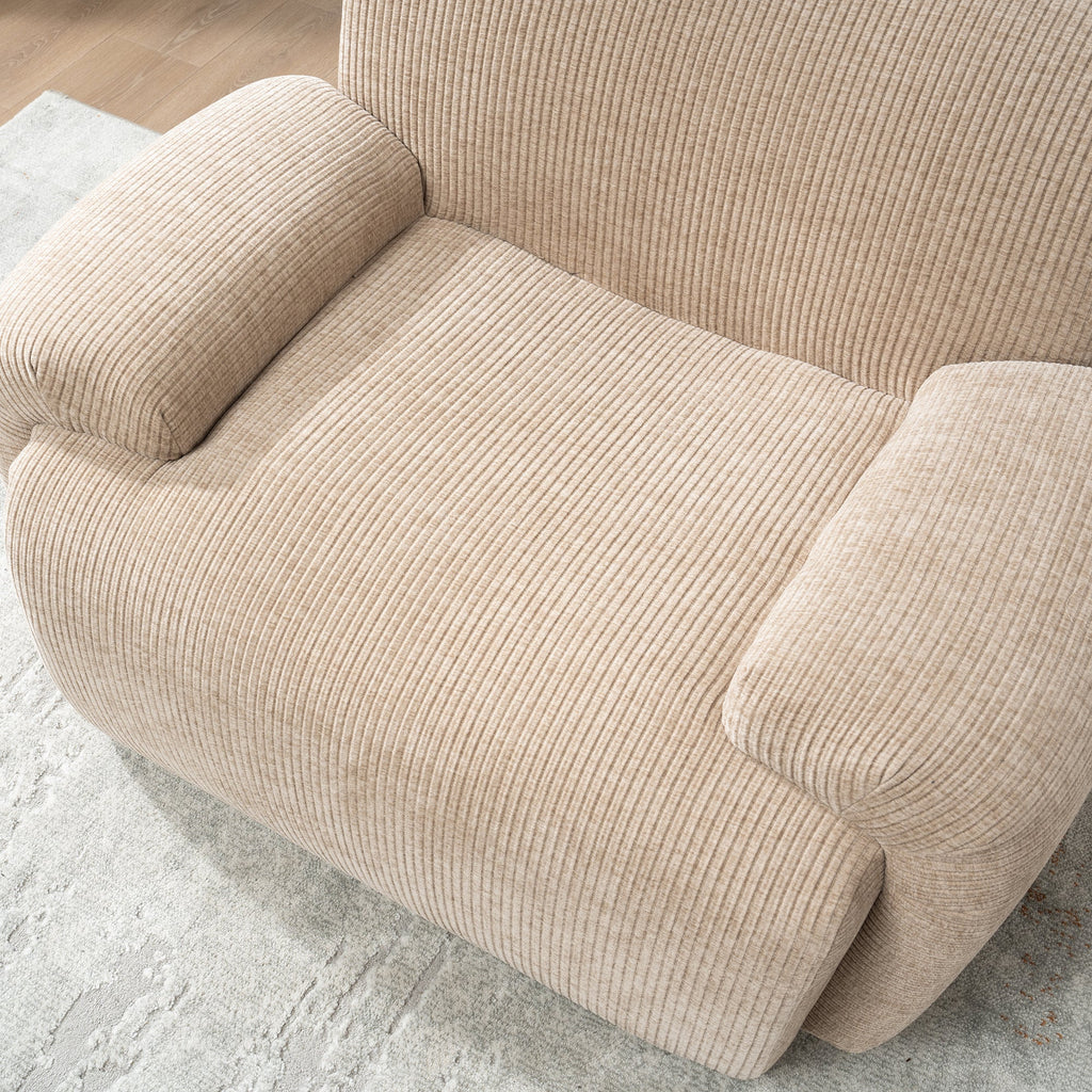 Modern Chenille Vertical Stripe Accent Chair