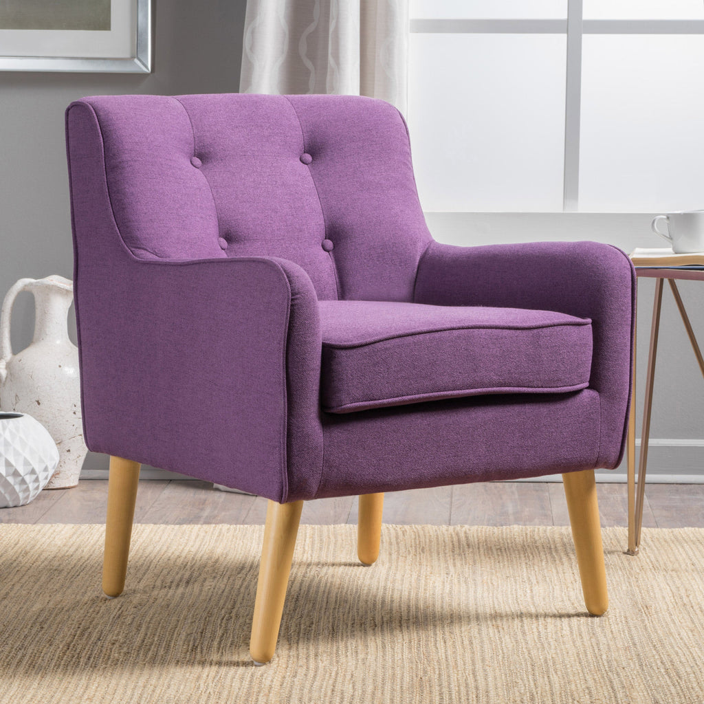 Mid-Century Modern Arm Chair with Tufted Back
