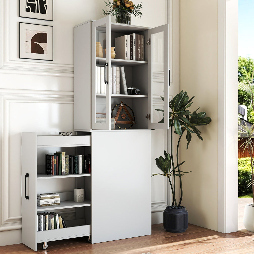 70.87'H Modern Display Storage Cabinet