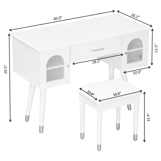 Modern Elegant Vanity with Organizer