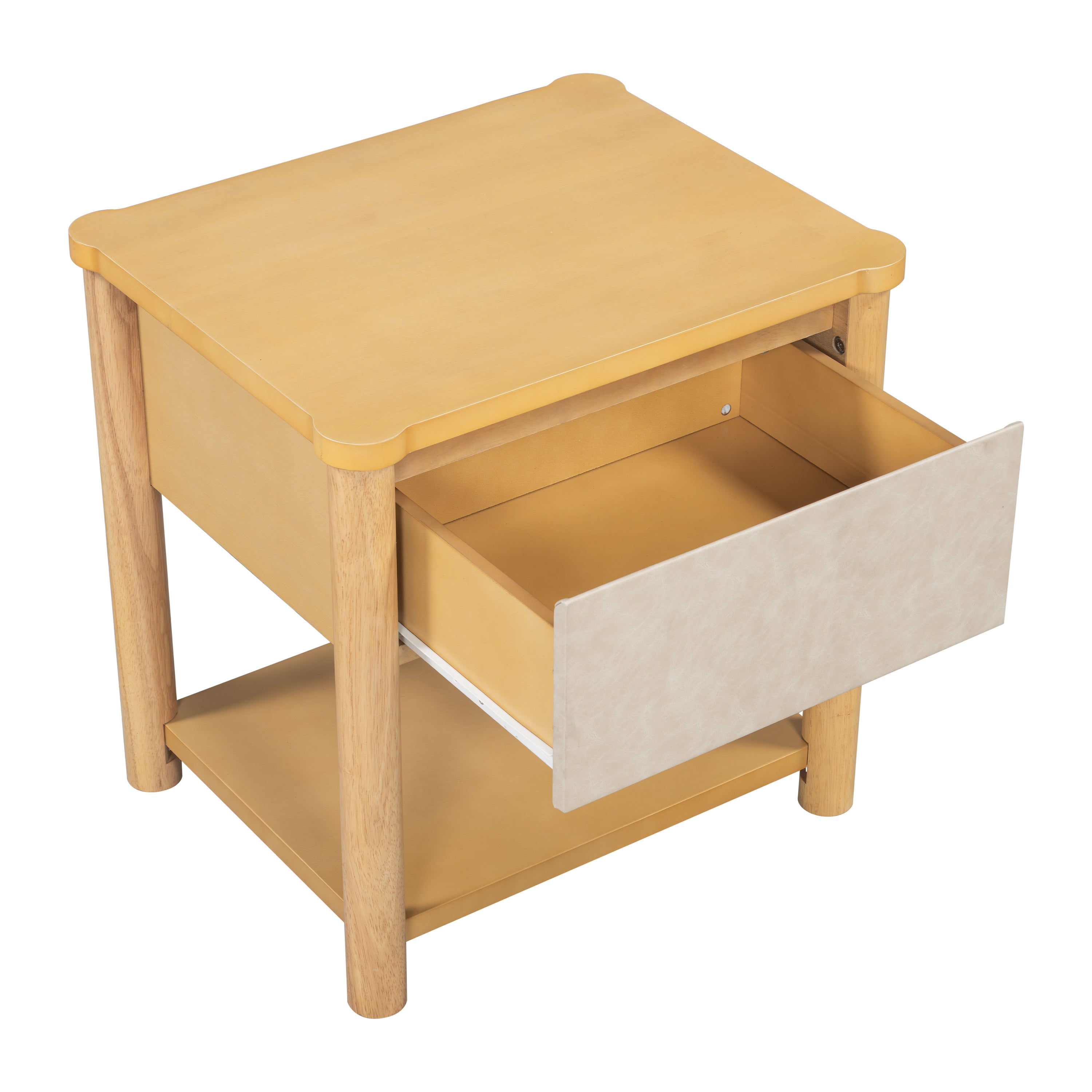 Modern Queen Bed Frame Set with 2 Nightstands