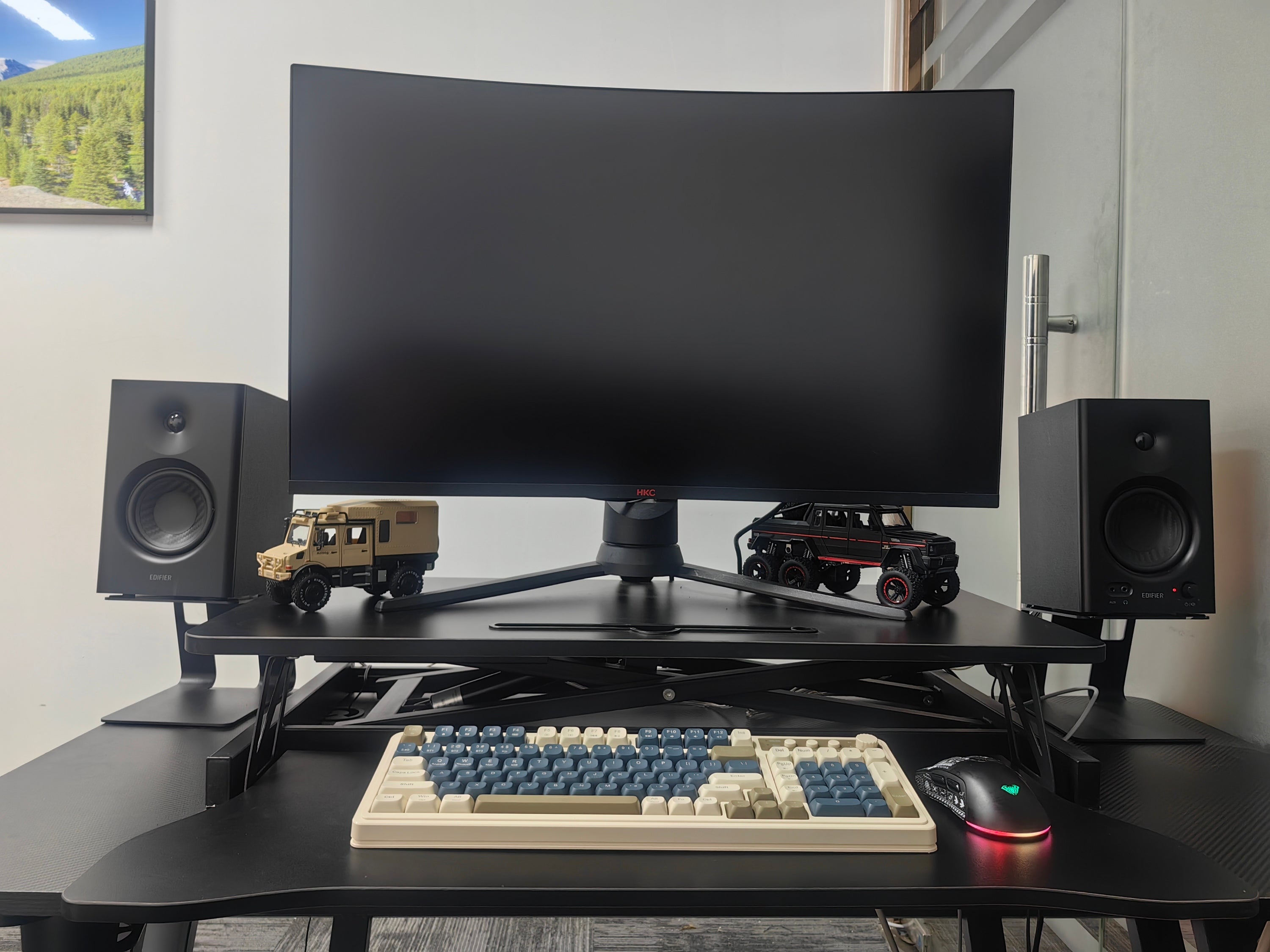 32 Inch Desk Converter Height Adjustable Sit to Stand Rise