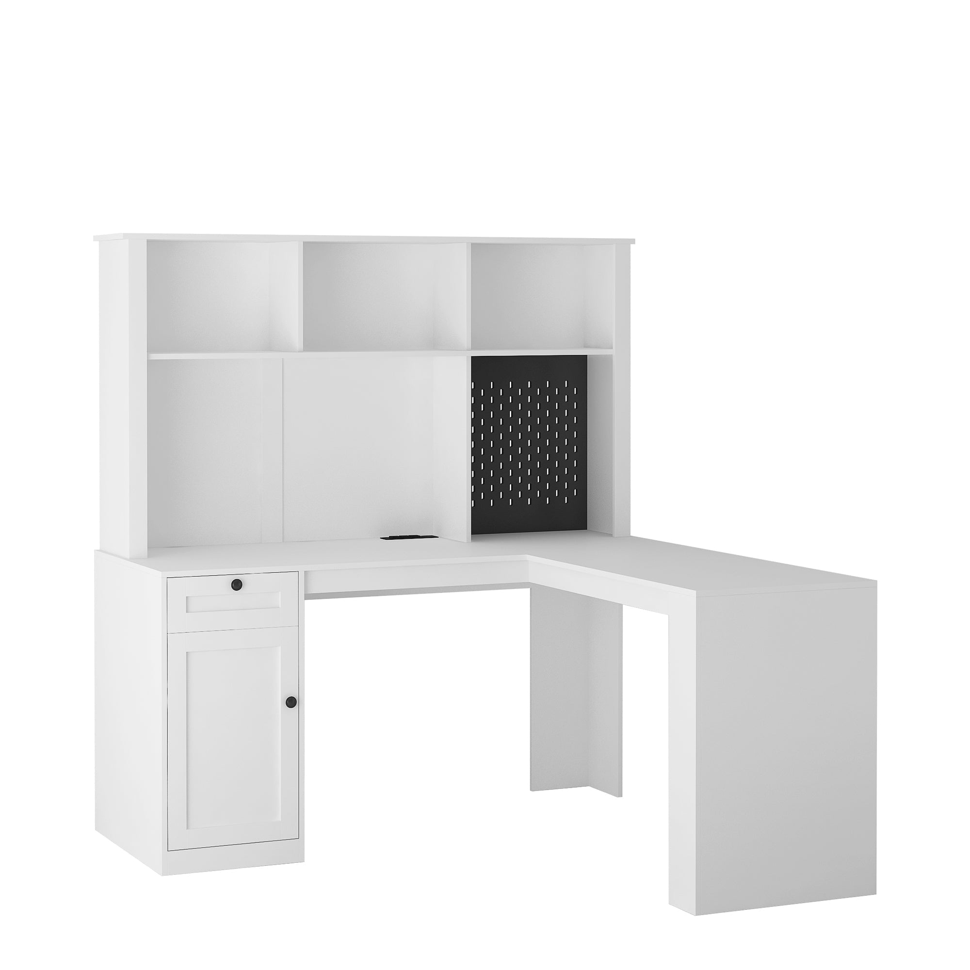L Shaped Desk with Drawers