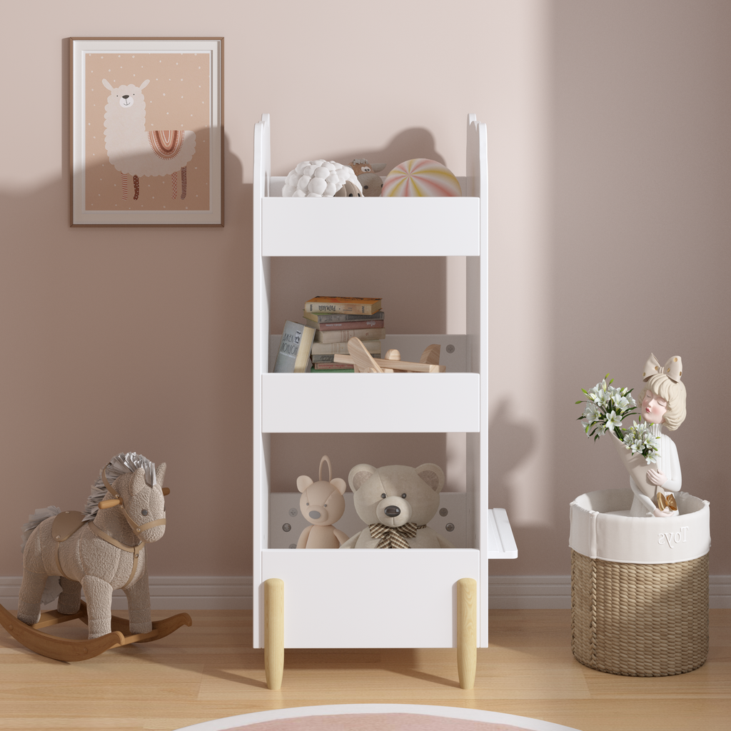 Kids Bookshelf with Chalkboard Side
