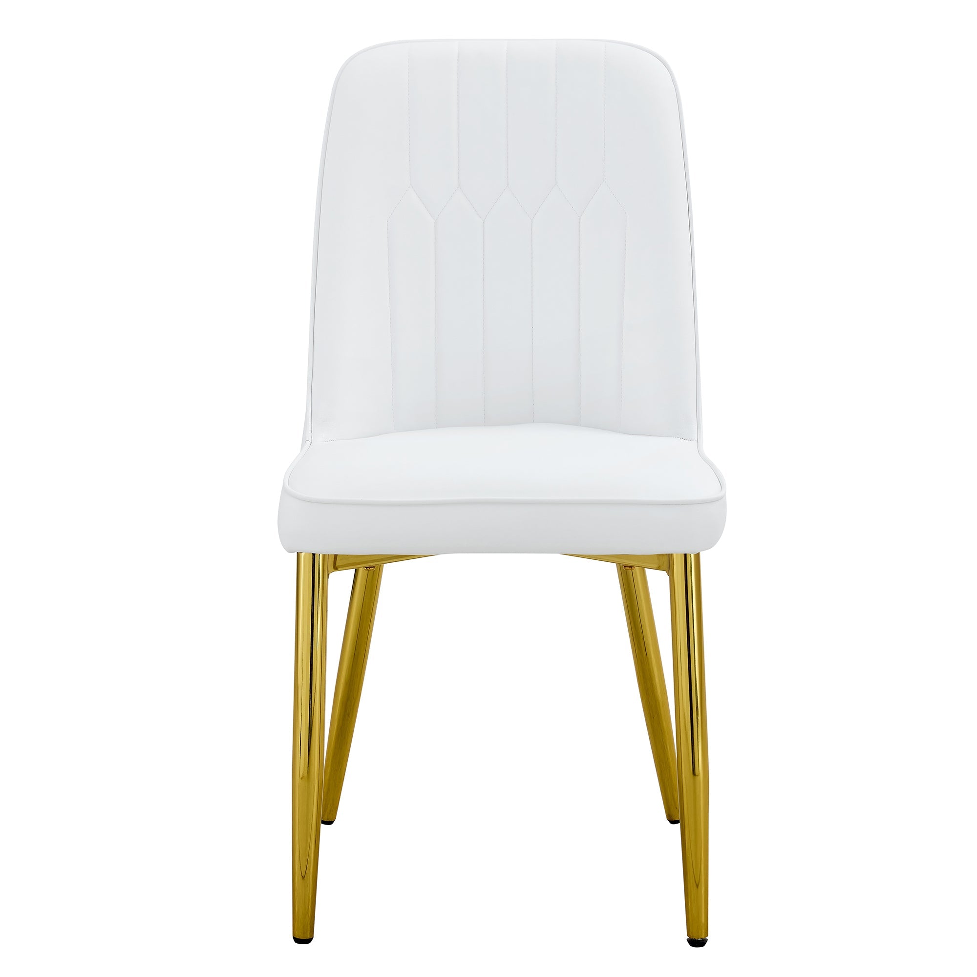 Modern Dining Chairs with Sleek PU leather Backrest (Set of 2)