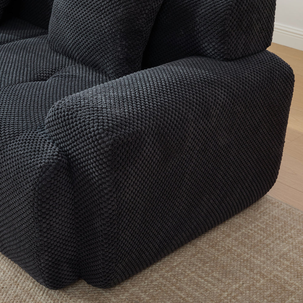 Oversized Boneless Convertible Cloud Couch with Movable Ottoman