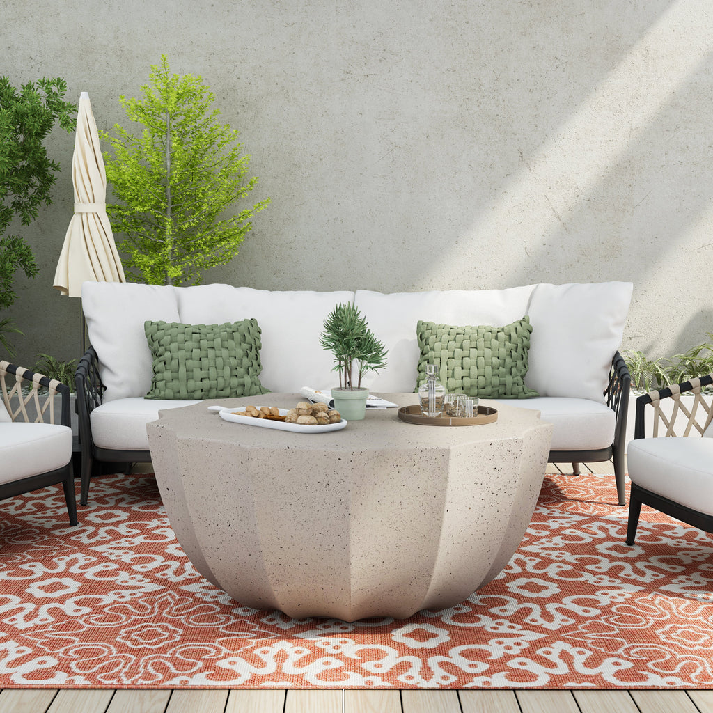 35.43' Modern Outdoor and Indoor Waterproof Coffee Table