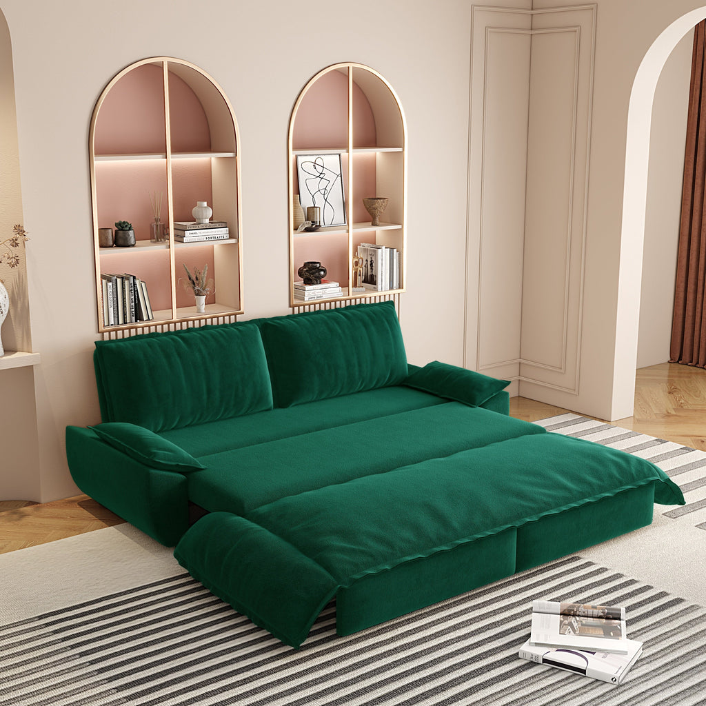 73.2" 3-in-1 Queen Convertible Sleeper Sofa Bed