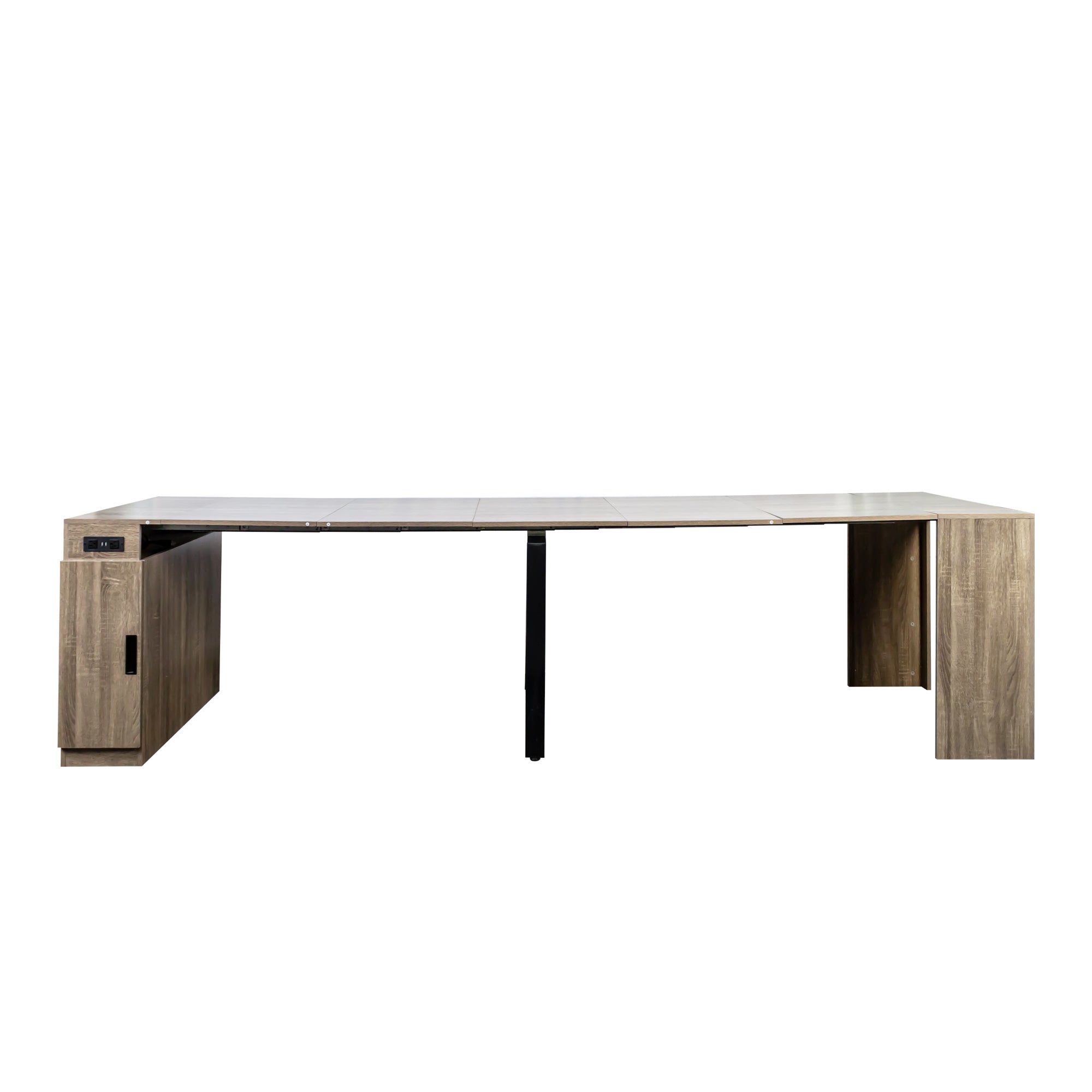 Modern Multifunctional Extendable Dining Table with Outlet