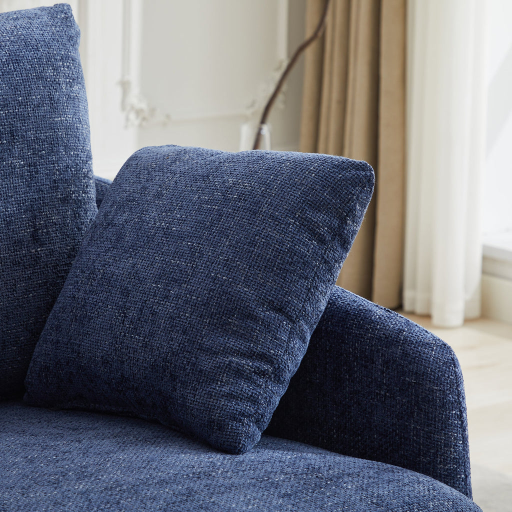 40.55'W Swivel Accent Sofa Chair with 2 Thorw Pillows
