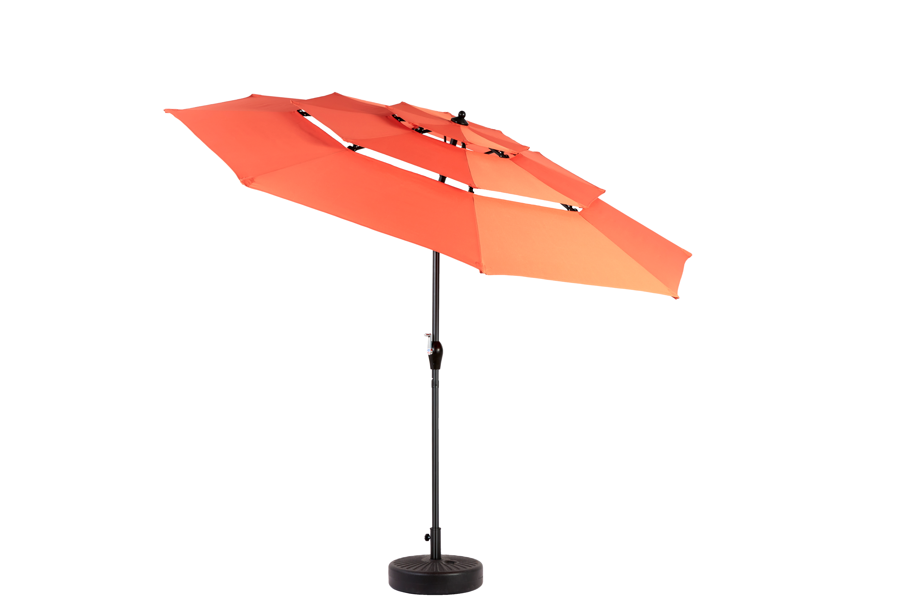 10ft 3-Tier Aluminium Patio Umbrella with Auto-Tilt (No Base)