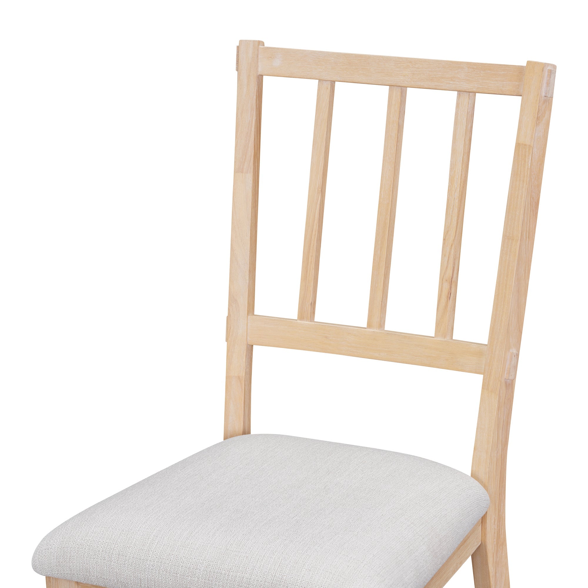 Rustic Charm Round Dining Set with 3 Upholstered Chairs