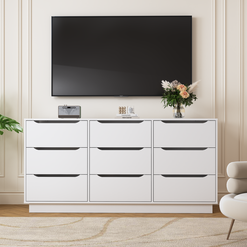 9 Drawer Dresser for Bedroom with Deep Drawers