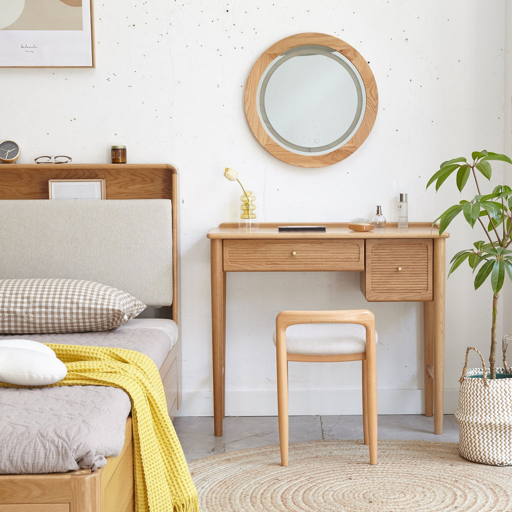 Natural Solid Beech Wood Bench