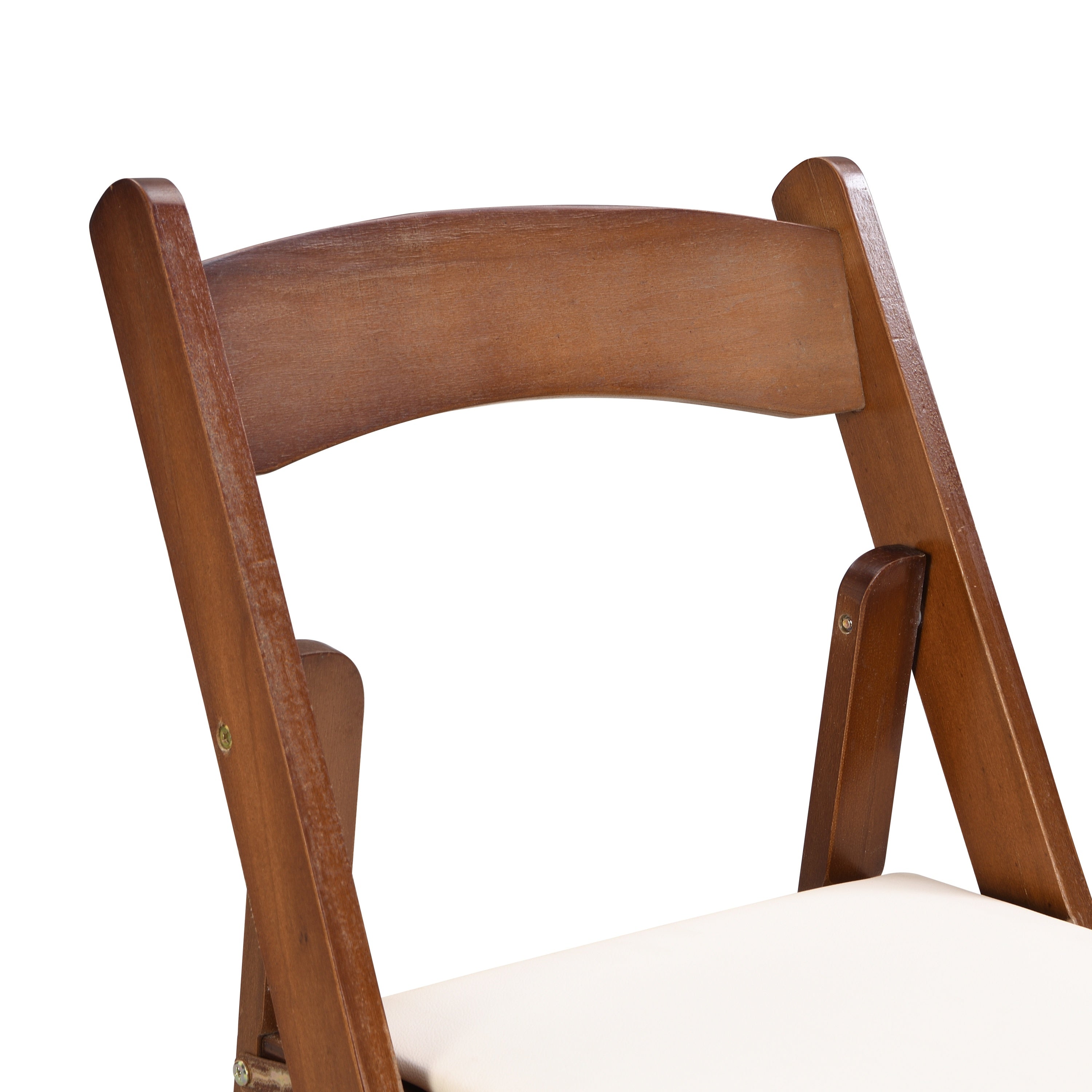 Set of 4 Folding Chairs Cushioned Solid Wood Space-Saving Dining Chairs