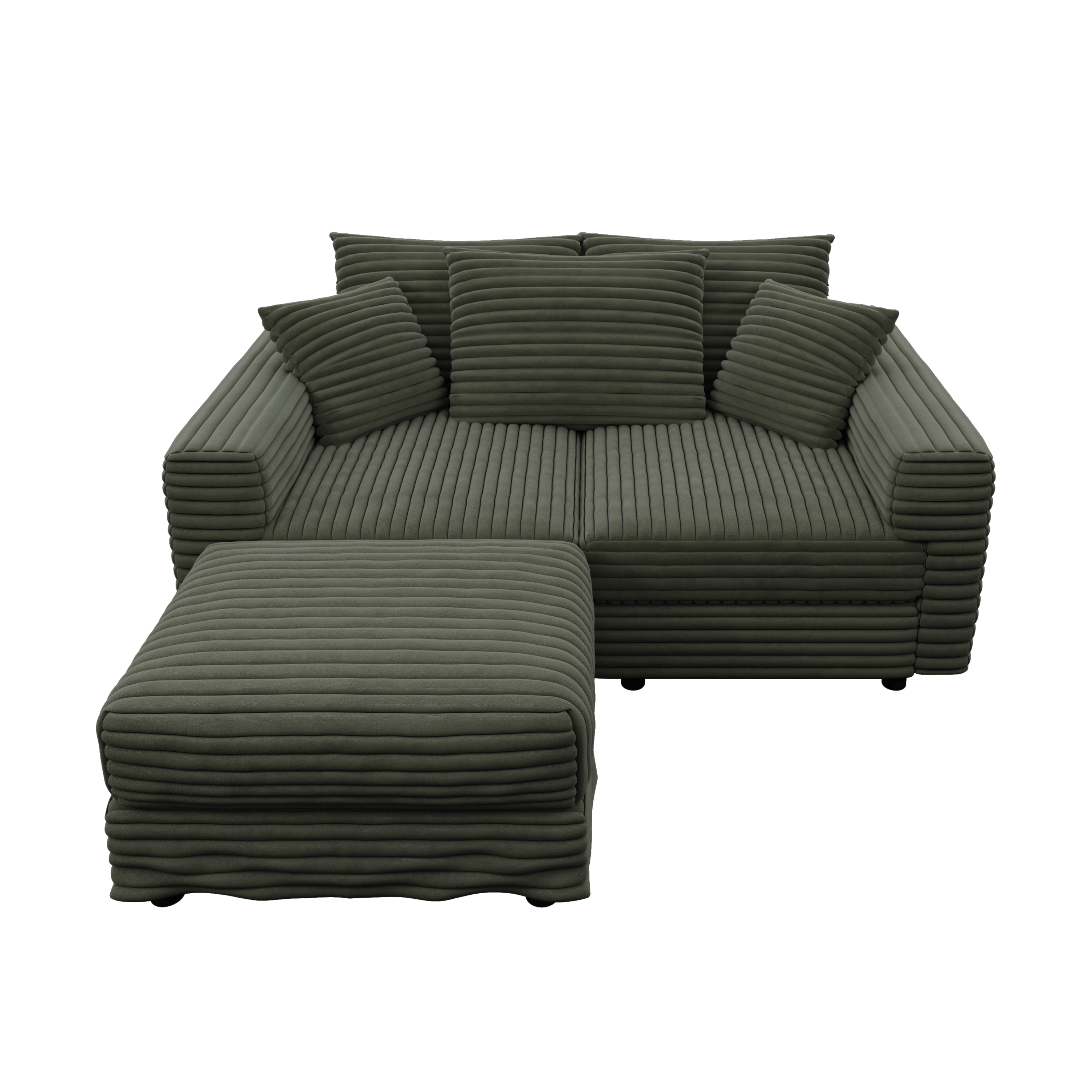 82.7' Modern Comfy Cloud Couch Sofa with Soft Pillows + Ottomans Option